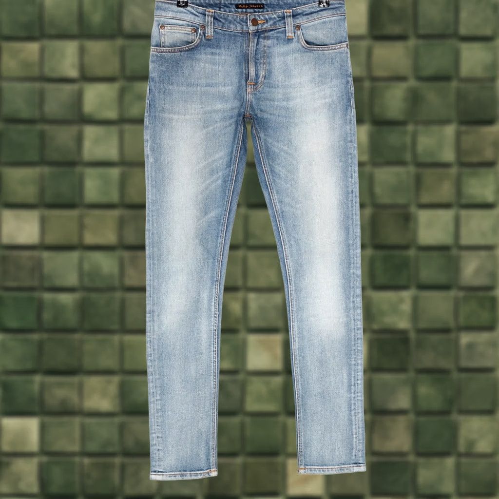 Nudie Jeans NUDIE JEANS SKINNY LIN Clean Stone Indigo Stretch Jeans Men W30 L32 DZ6370 Size US 30 / EU 46 - 1 Thumbnail