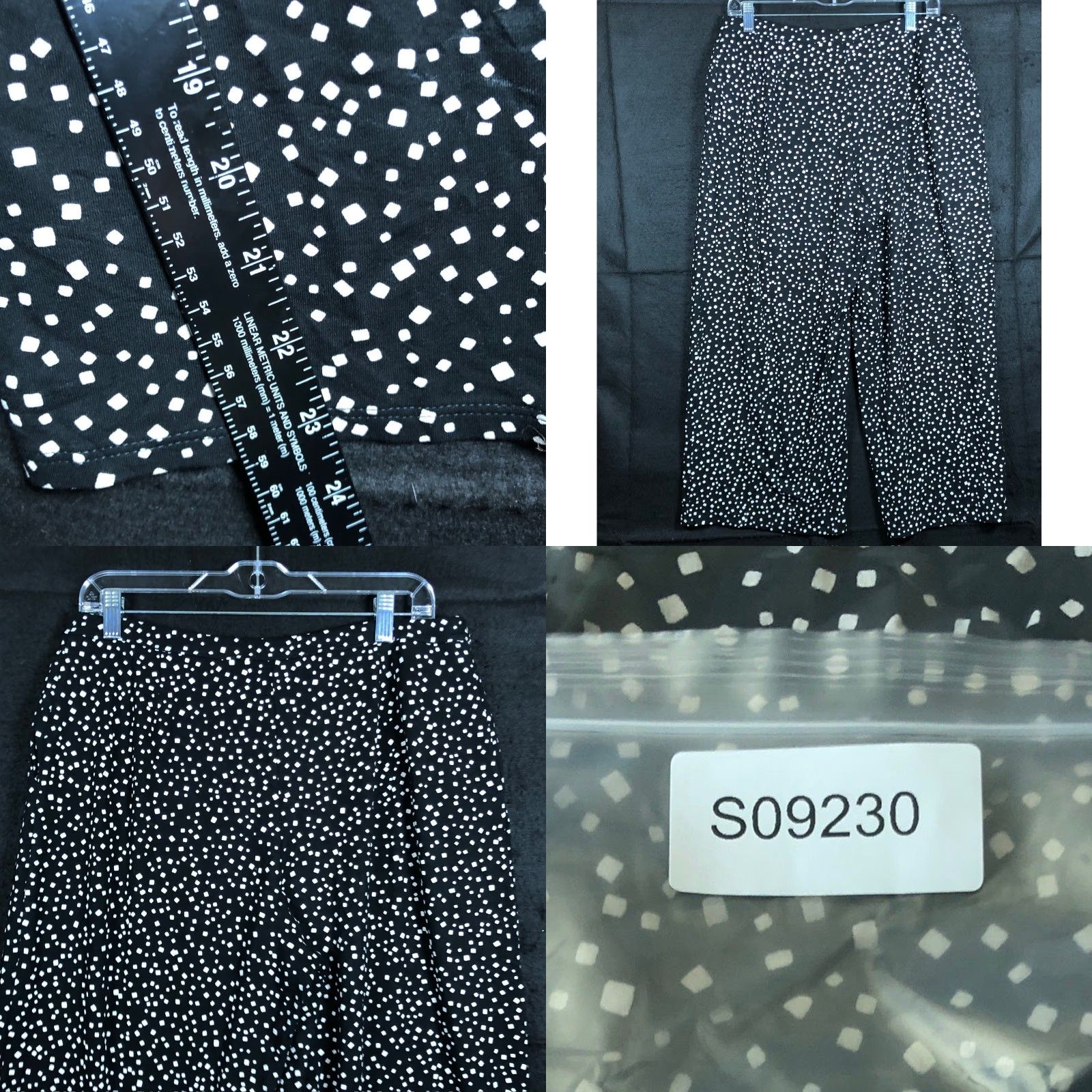 Vintage J Jill Womens Pants Cropped Stretch Wearever Collection Black Tan Full Leg Size 32" / US 10 / IT 46 - 8 Thumbnail