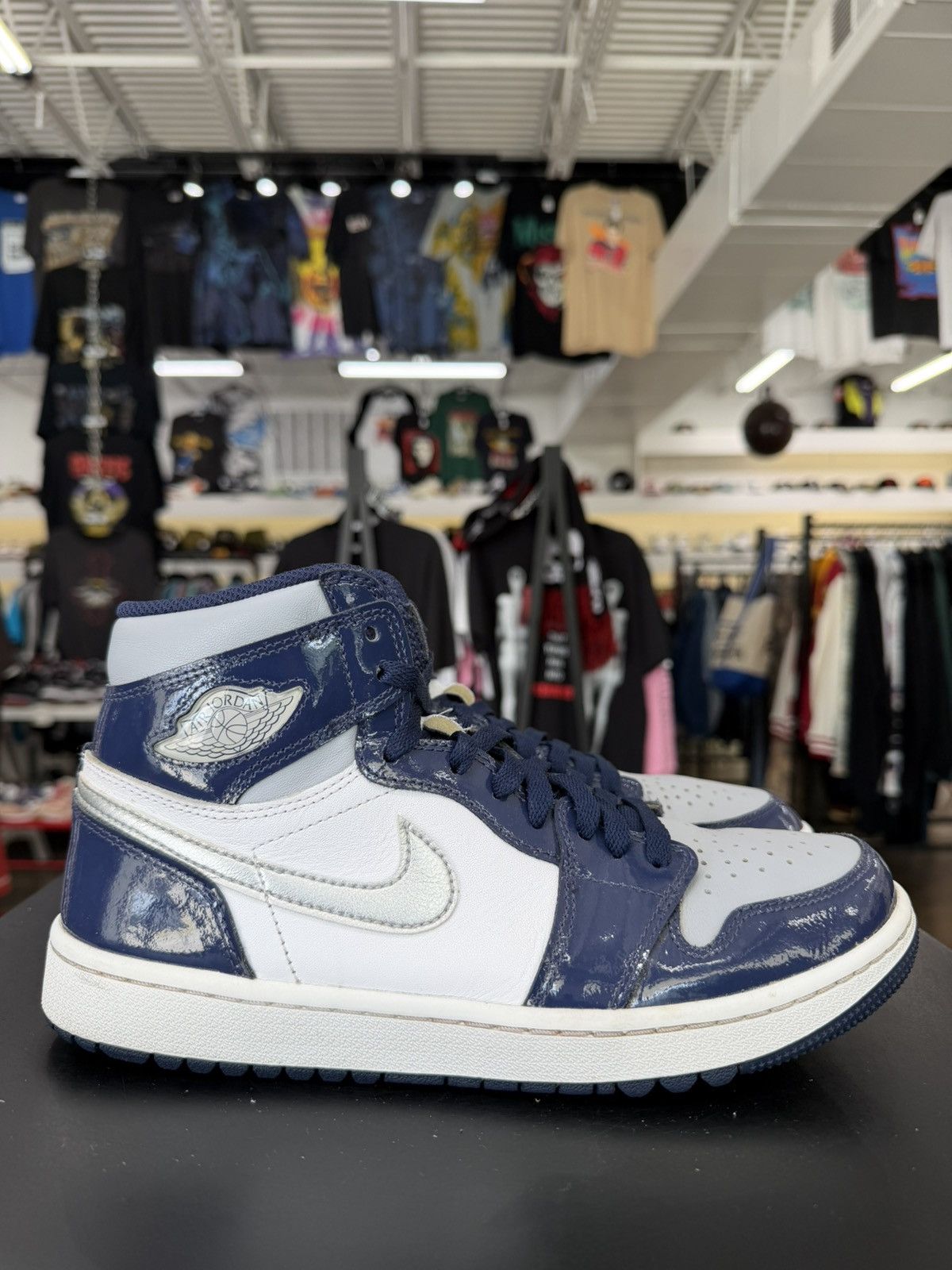 Jordan Brand Jordan 1 Golf Patent Midnight Navy Size 8.5 (2022) Size US 8.5 / EU 41-42 - 6 Thumbnail
