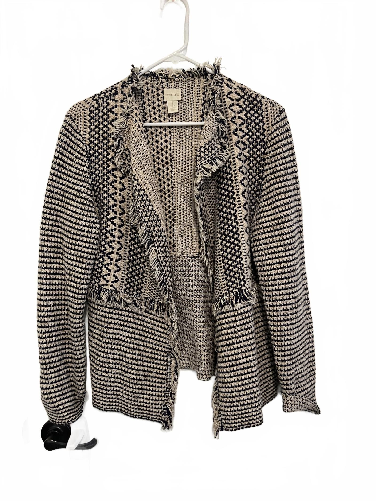 Chicos Chico's Women's Stylish Knit Cardigan - Size 1 Size M / US 6-8 / IT 42-44 - 1 Thumbnail