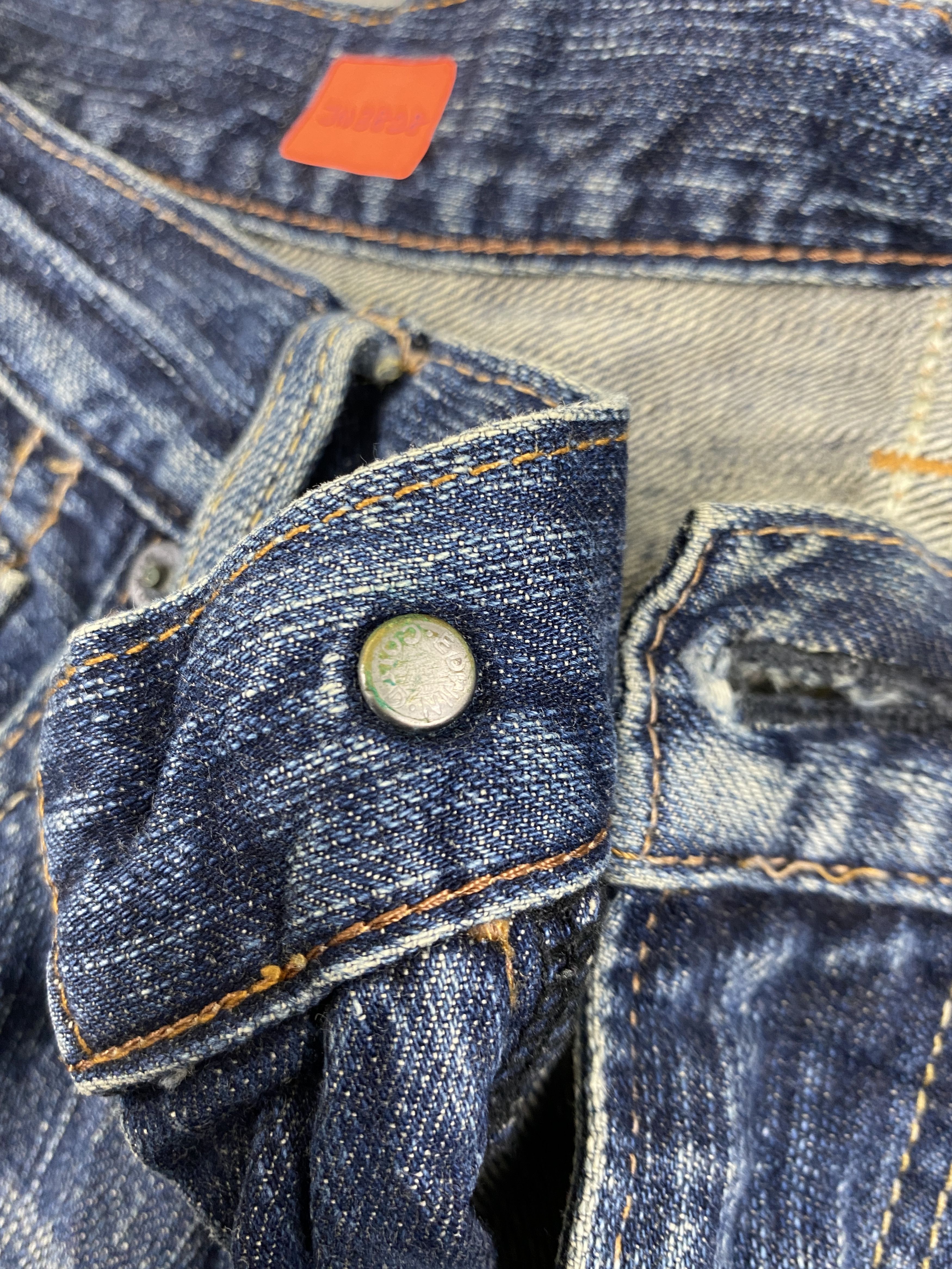 If Six Was Nine Blue Distressed Vintage Edwin Jeans 33x33 Denim- JN3828 Size US 33 - 7 Thumbnail