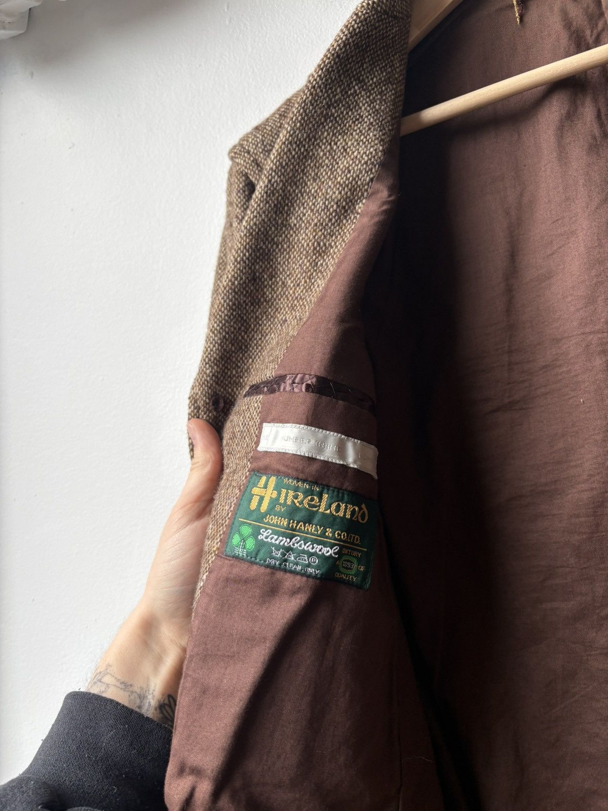 Number (N)ine Number Nine AW02 "Nowhere Man" Lambswool Tweed Coat Size US L / EU 52-54 / 3 - 9 Thumbnail