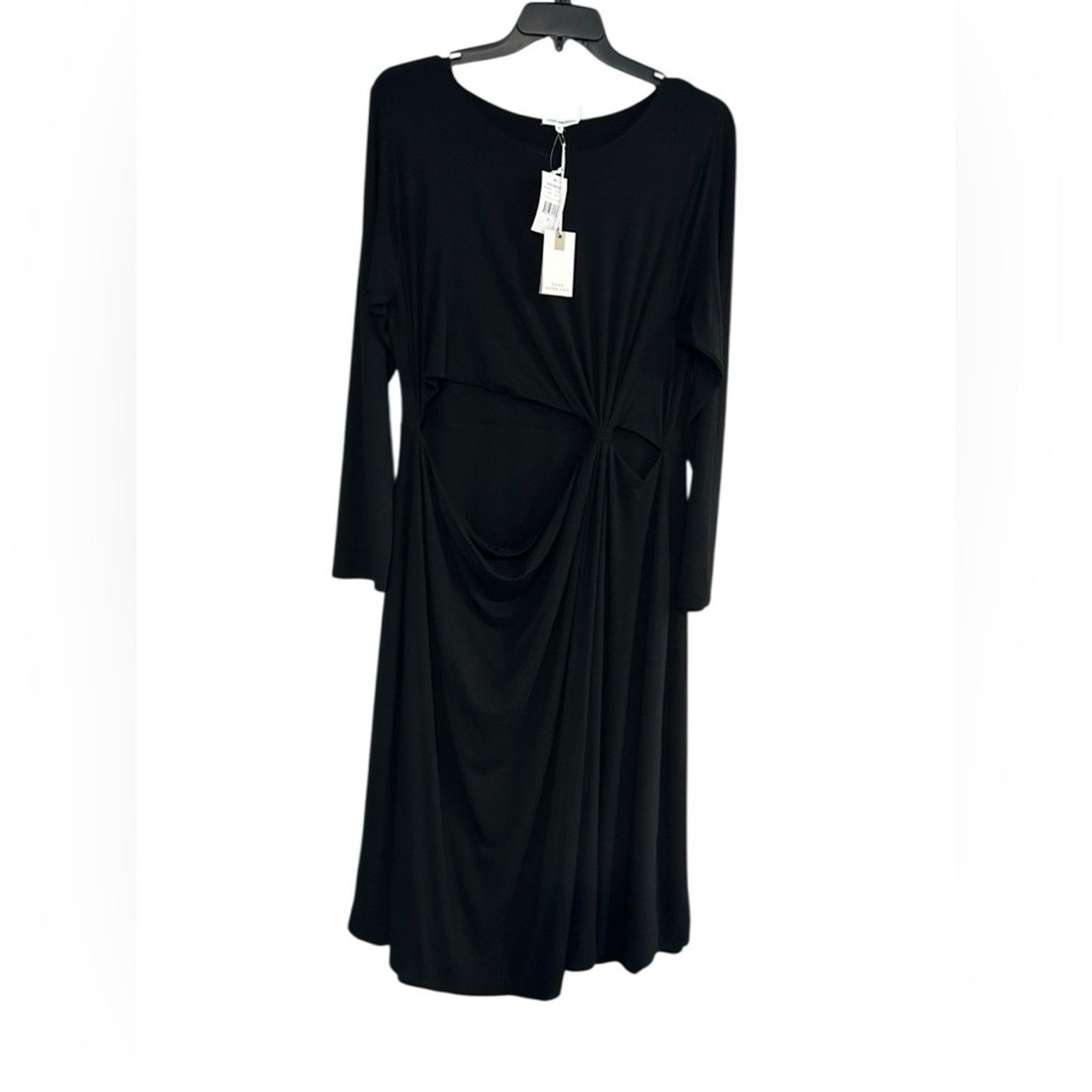 Good American Good American Ring Cutout Slit Midi Dress Black NWT 5XL Size 4XL / US 24-26 - 2 Thumbnail