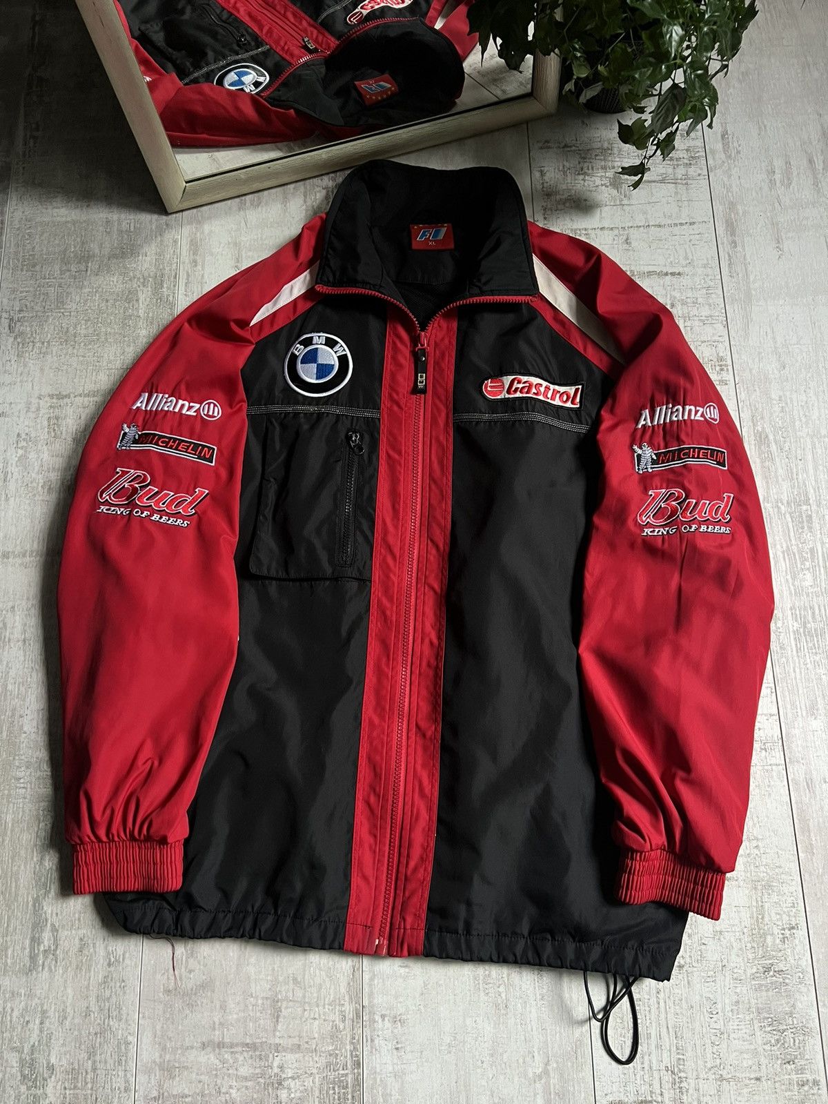 BMW Vintage F1 BMW Racing Jacket Michelin Castrol Bomber RARE Size US XL / EU 56 / 4 - 2 Thumbnail
