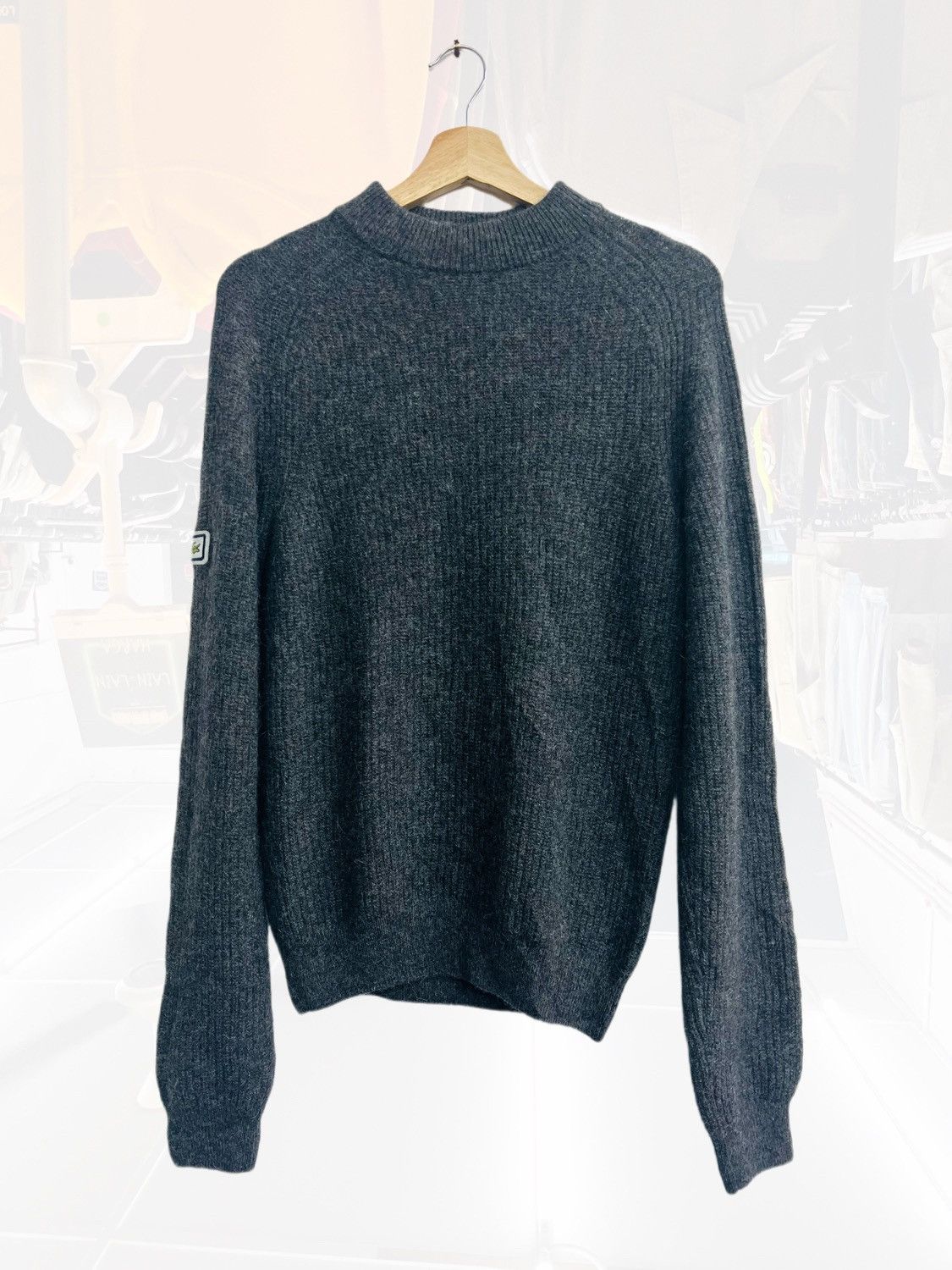 Lacoste × Vintage Vintage Lacoste Grey Knit Wool Sweater Size US XS / EU 42 / 0 - 1 Thumbnail
