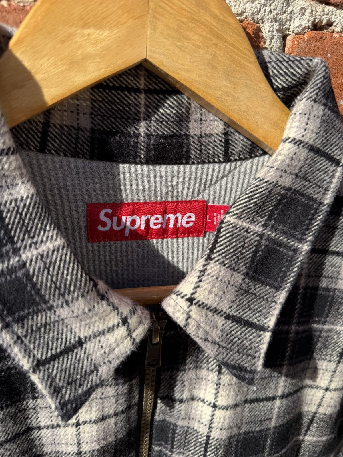 Supreme Supreme Thermal Lined Zip Up Flannel Shirt Size US L / EU 52-54 / 3 - 5 Thumbnail