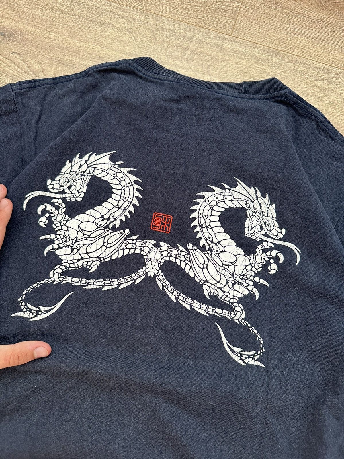 Stussy 🔥VINTAGE STUSSY OUTDOOR Y2K DRAGON FADED T-SHIRT🔥 Size US S / EU 44-46 / 1 - 3 Thumbnail
