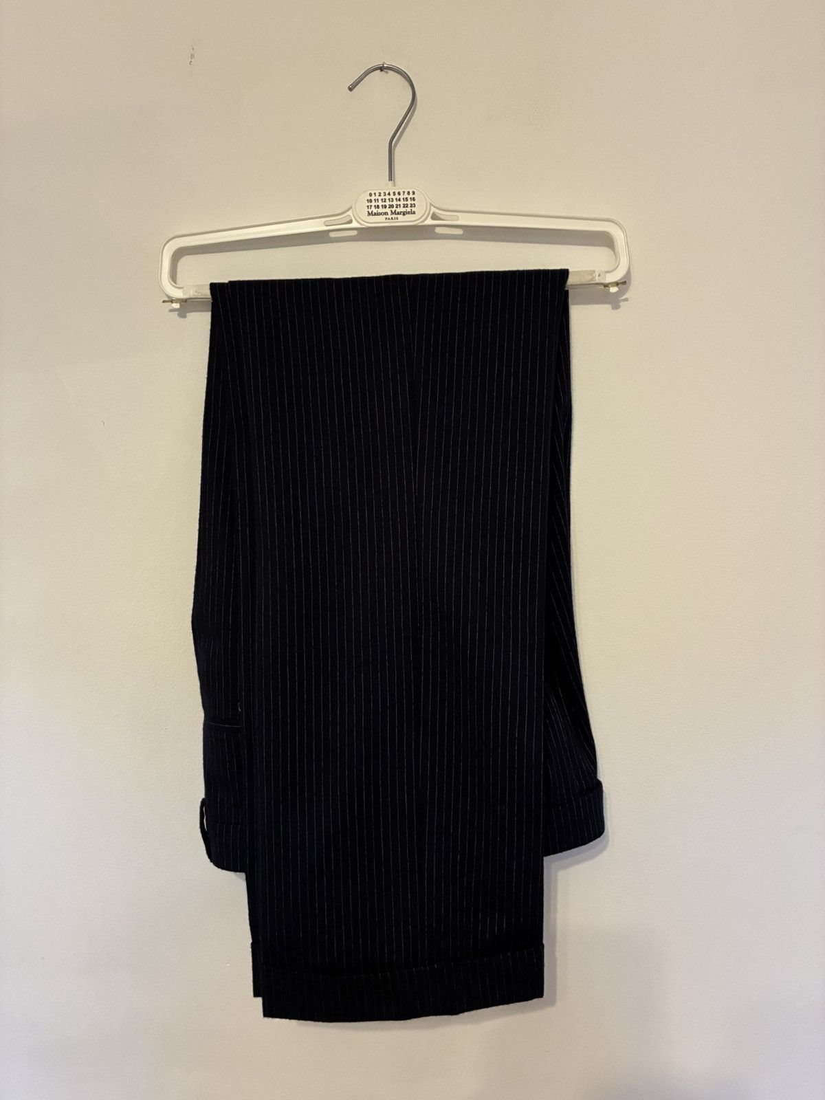 Celine FW19 Navy Pinstripe Suit Size 44R - 5 Thumbnail