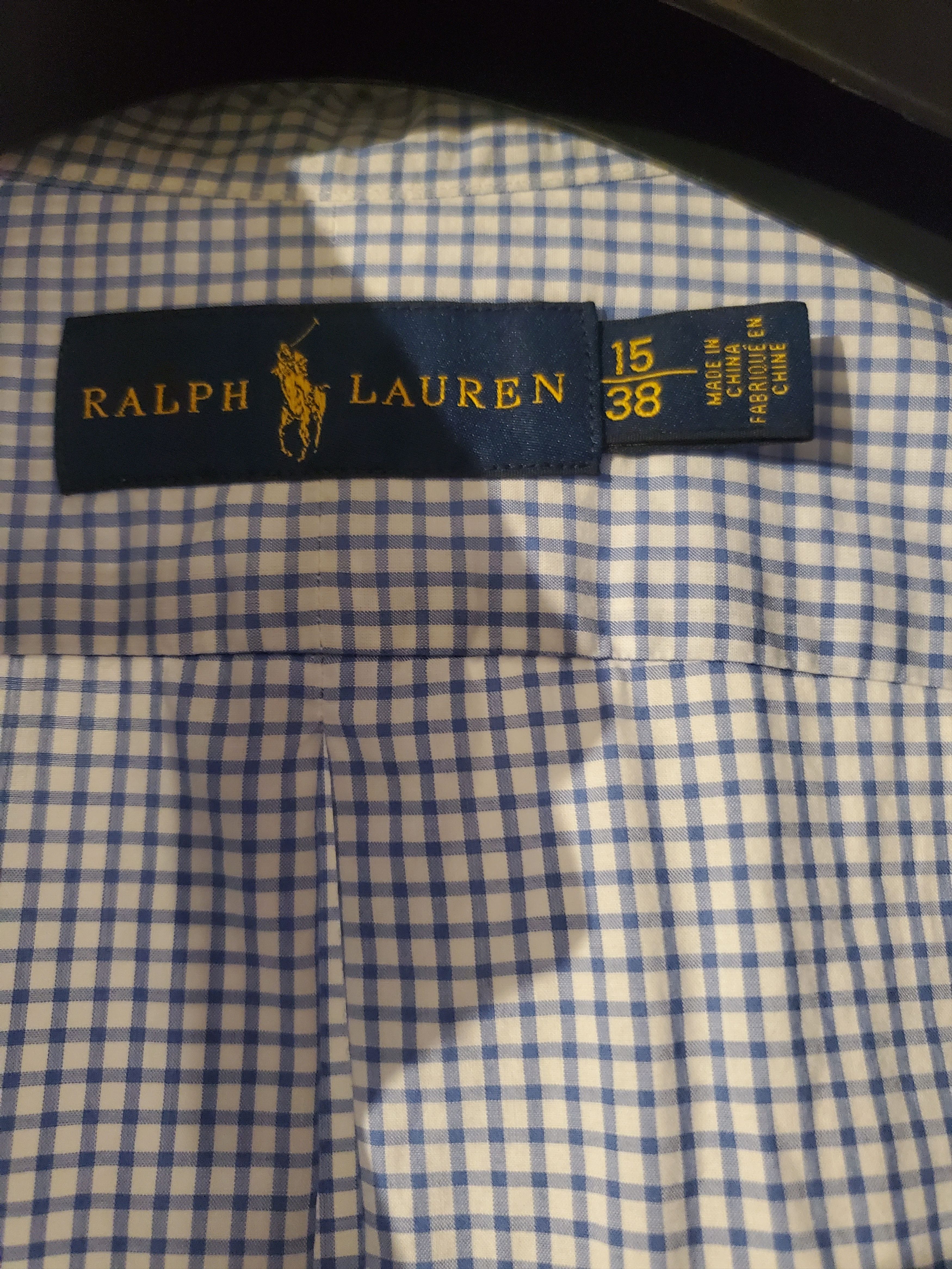Polo Ralph Lauren Polo Ralph Lauren Mini Check Pattern Shirt Sz 15 Size US S / EU 44-46 / 1 - 3 Thumbnail