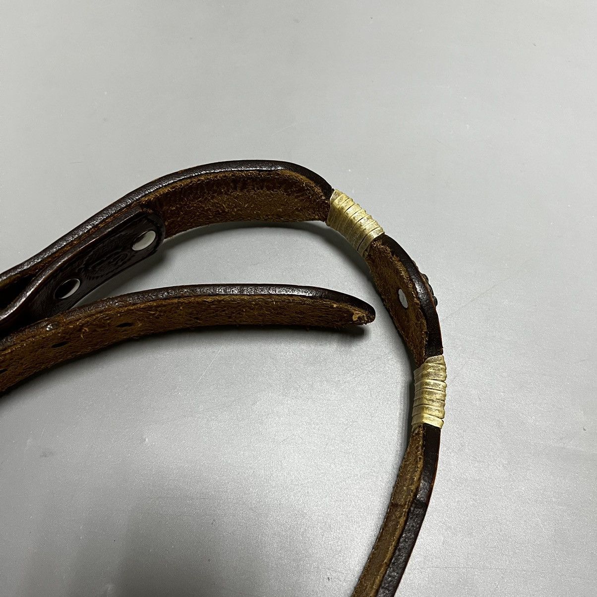 Vintage Vintage cowboy leather belt Size ONE SIZE - 6 Thumbnail