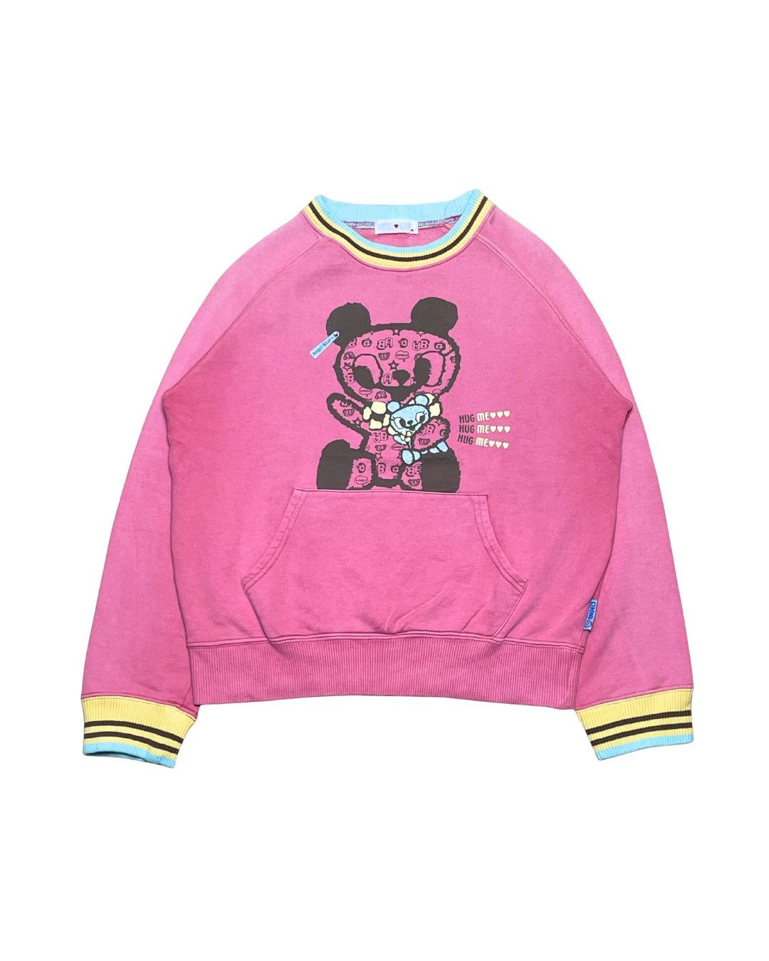 Angel Blue Vintage Angel Blue Hug Me Bear Pink Sweatshirt Size M / US 6-8 / IT 42-44 - 2 Thumbnail