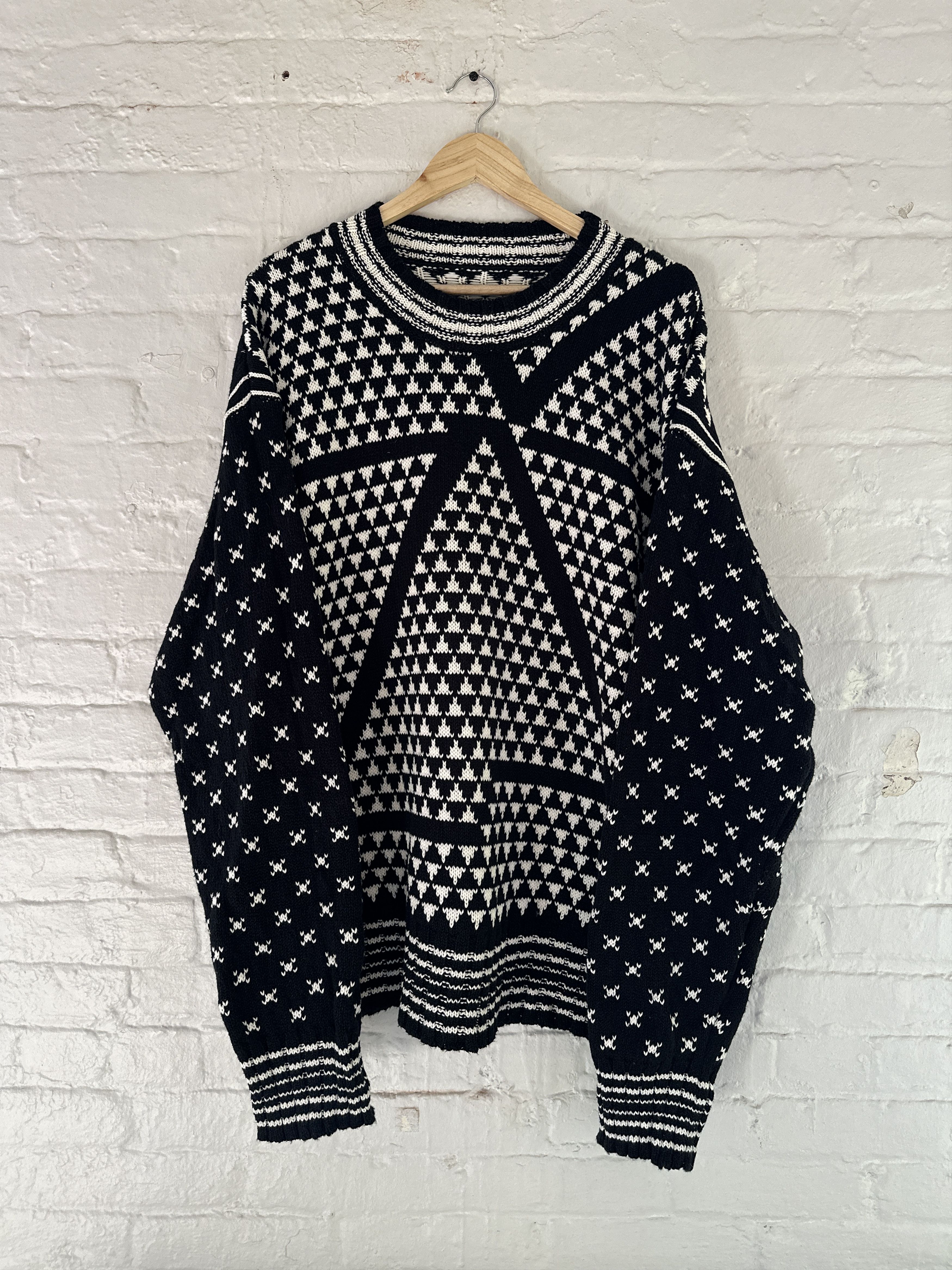 Maison Margiela Maison Margiela Oversized Jacquard Knit Sweater Size US XXL / EU 58 / 5 - 1 Thumbnail