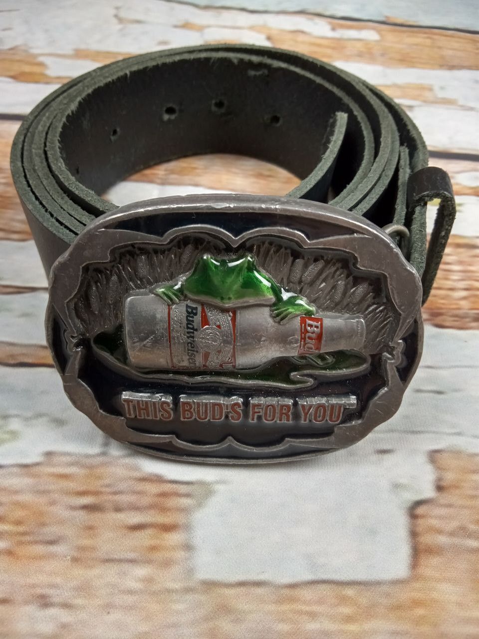 Vintage This Bud's For You Anheuser Busch Vintage Belt 1996 Size ONE SIZE - 1 Thumbnail
