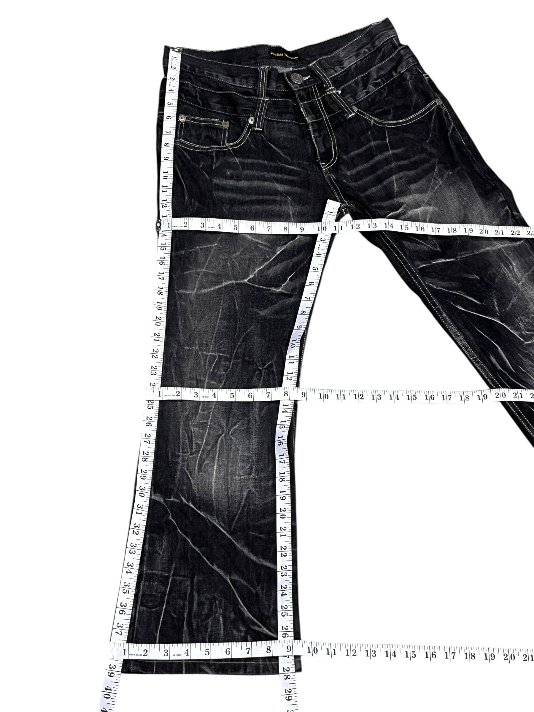 Japanese Brand Rare NYLAUS Clawmark Grunge Denim Double Waist Japan Size US 31 - 10 Thumbnail