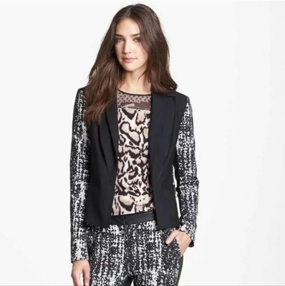 Diane von Furstenberg Diane Von Furstenberg Black Crepe Blazer Jacket Size 6 Size M / US 6-8 / IT 42-44 - 3 Thumbnail