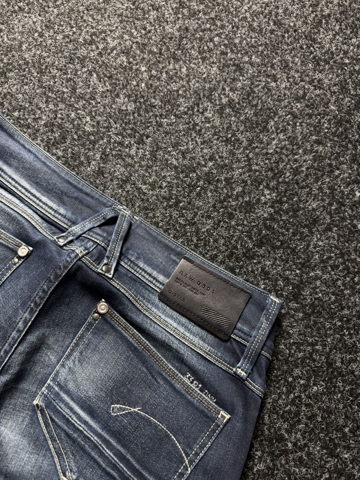 G-Star 00s G-Star RAW 3301 Punk Rock Dark Wash Slim Straight Jeans Size 30" / US 8 / IT 44 - 17 Thumbnail