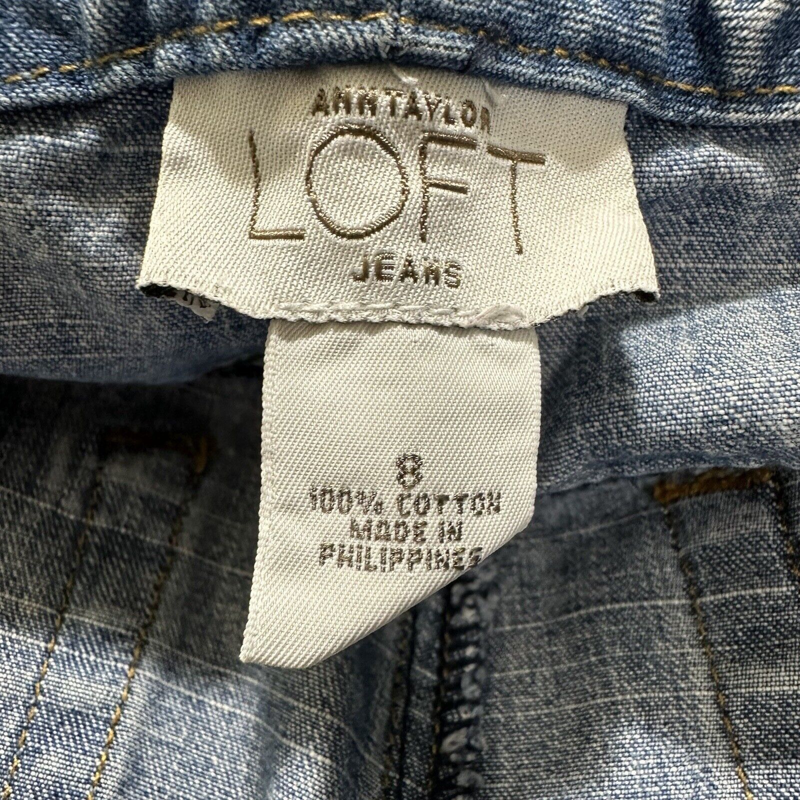 Loft Ann Taylor LOFT 8 Straight Leg Denim Jeans Light Blue 32x26 Size 30" / US 8 / IT 44 - 5 Thumbnail