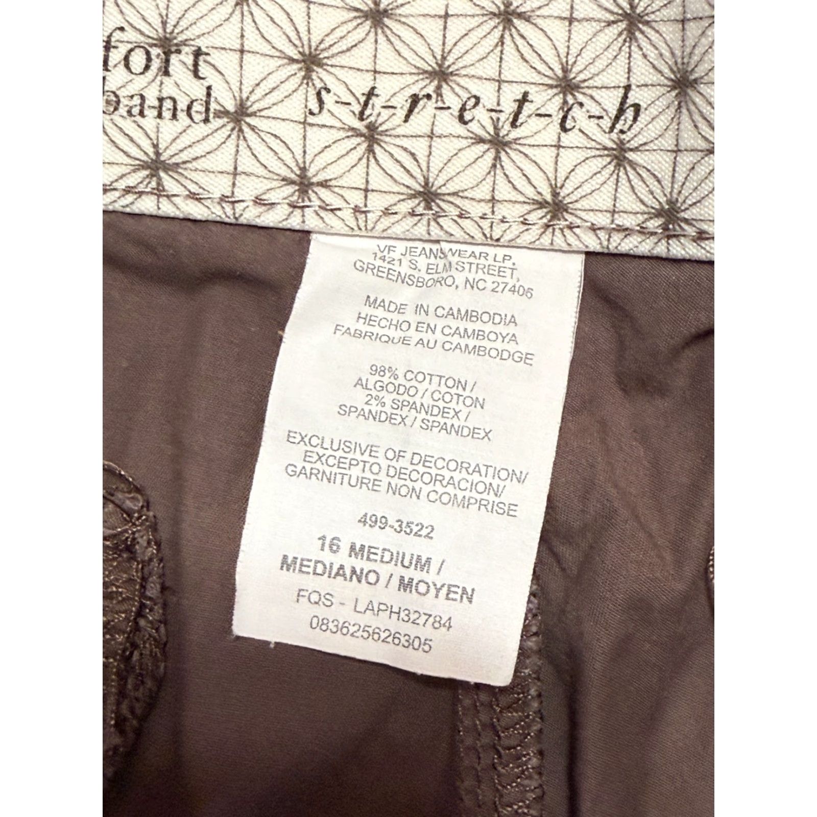 Lee Lee Bermuda Shorts Women's 16 Medium Brown Stretch Comfort Waistband Regular 5-Pocket Denim Cotton Modern Classic Flat Front Zip Button Casual Size 38" / US 16 / IT 52 - 5 Thumbnail