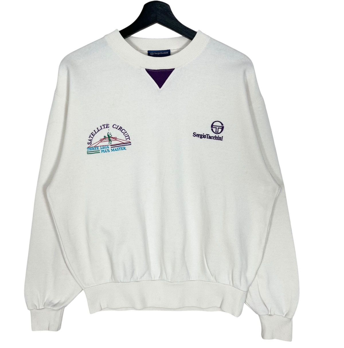 Sergio Tacchini × Vintage Vintage 90s Sergio Tacchini Sweatshirt Size US L / EU 52-54 / 3 - 1 Thumbnail