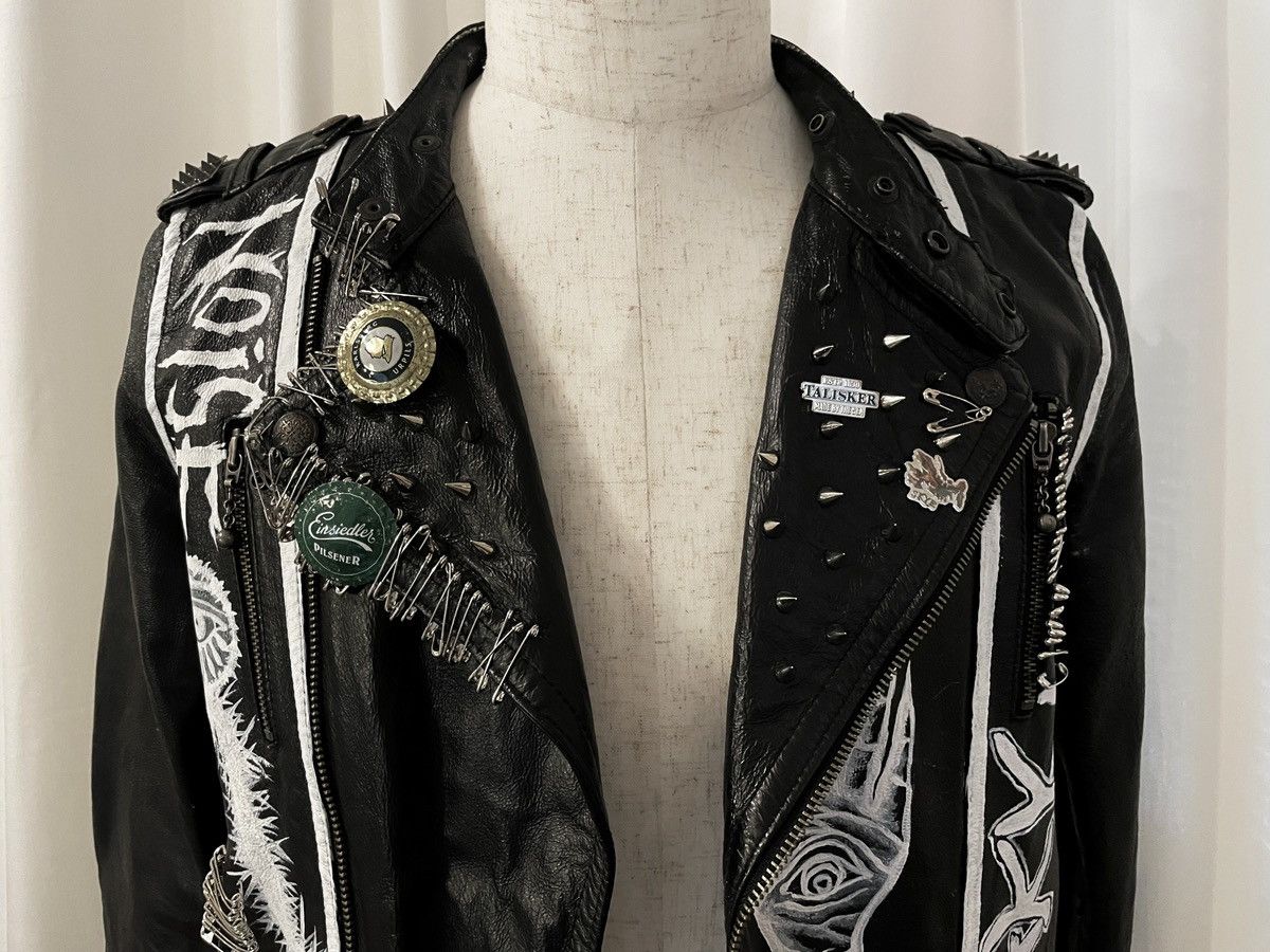 Other 1 of 1 Hand Painted Custom Studded Leather Jacket/Punk Size US S / EU 44-46 / 1 - 6 Thumbnail