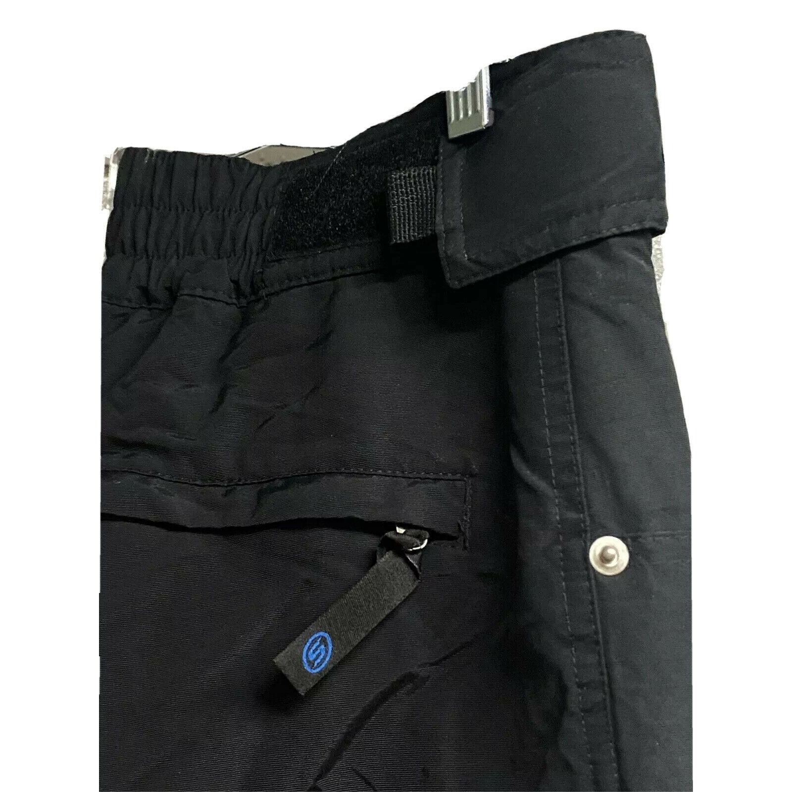 Vintage Slalom Mens Black Cargo Ski Snow Pants Small Insulated Water Size US 32 / EU 48 - 8 Thumbnail