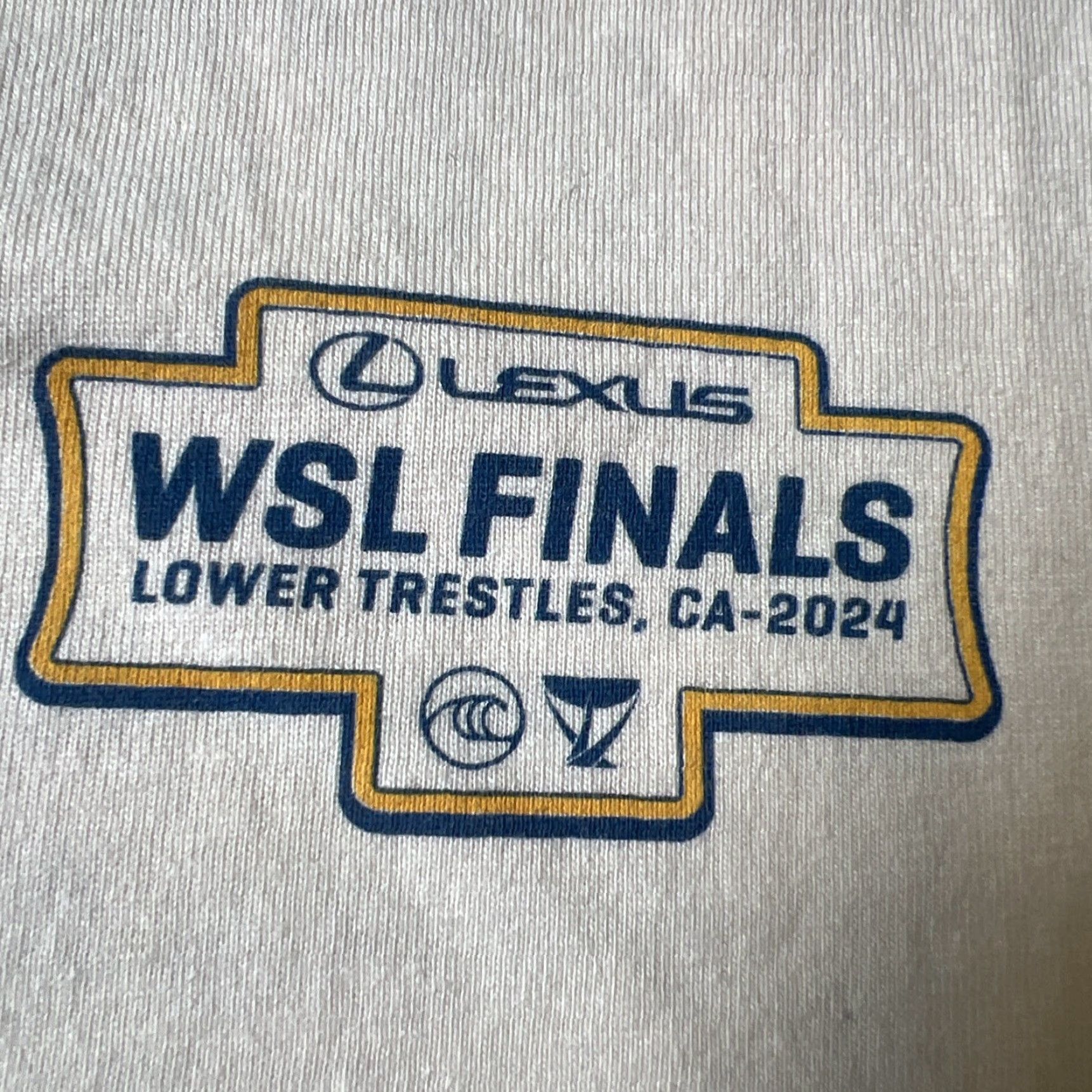 Vintage VINTAGE WSL Surf Contest Finals 2024 Lower Trestles John John Florence Shirt L Beige Raglan Graphic Print Pocket Logo Men Tee Size US L / EU 52-54 / 3 - 4 Thumbnail