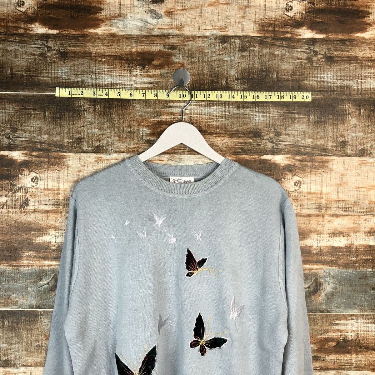 Homespun Knitwear × Japanese Brand × Vintage Original Fashion vintage Blue Knitwear #A1604 Size XL / US 12-14 / IT 48-50 - 4 Thumbnail