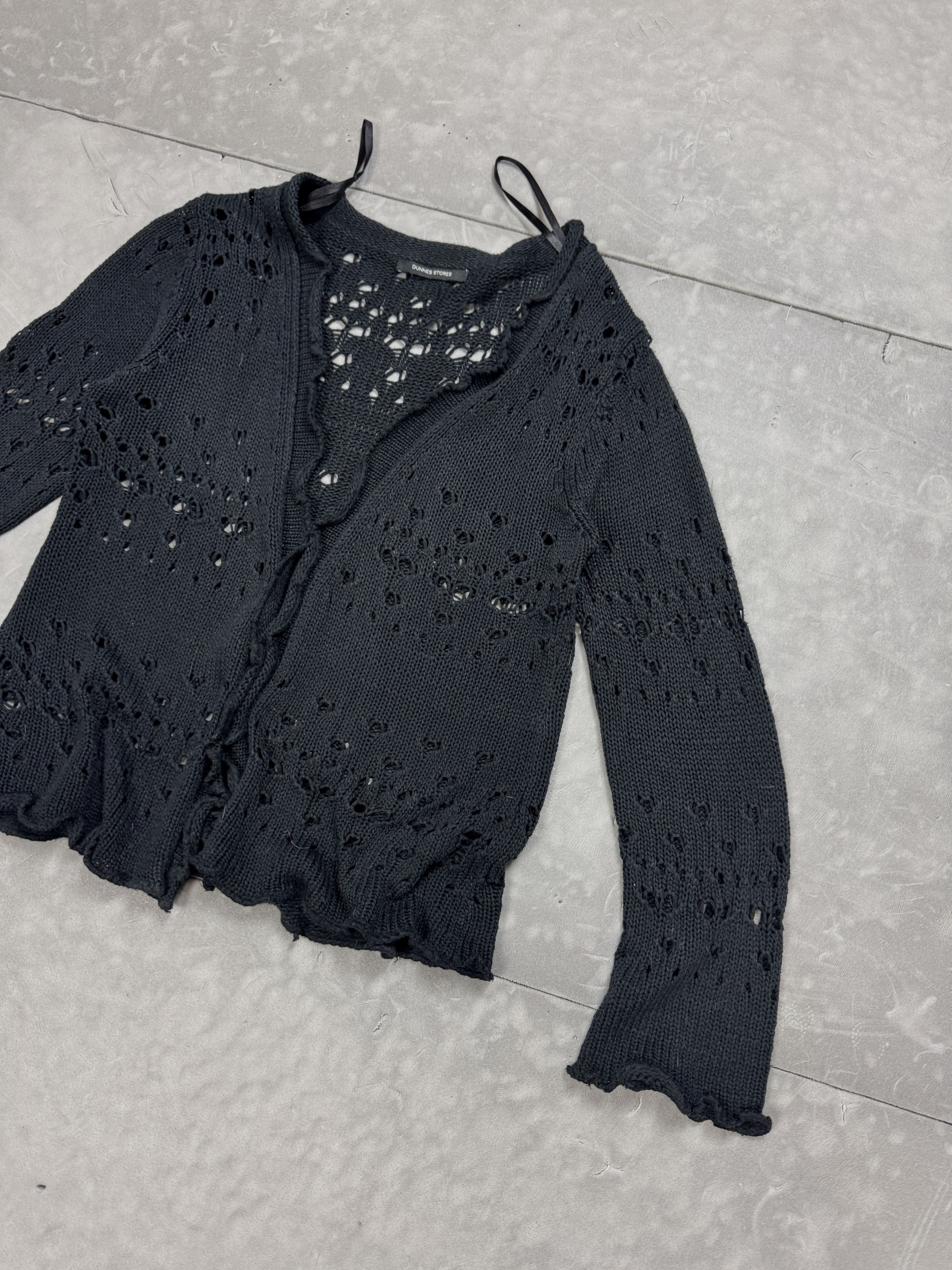 Dunnes Dunnes Stores navy black sweater cardigan retro 90s Size S / US 4 / IT 40 - 3 Thumbnail