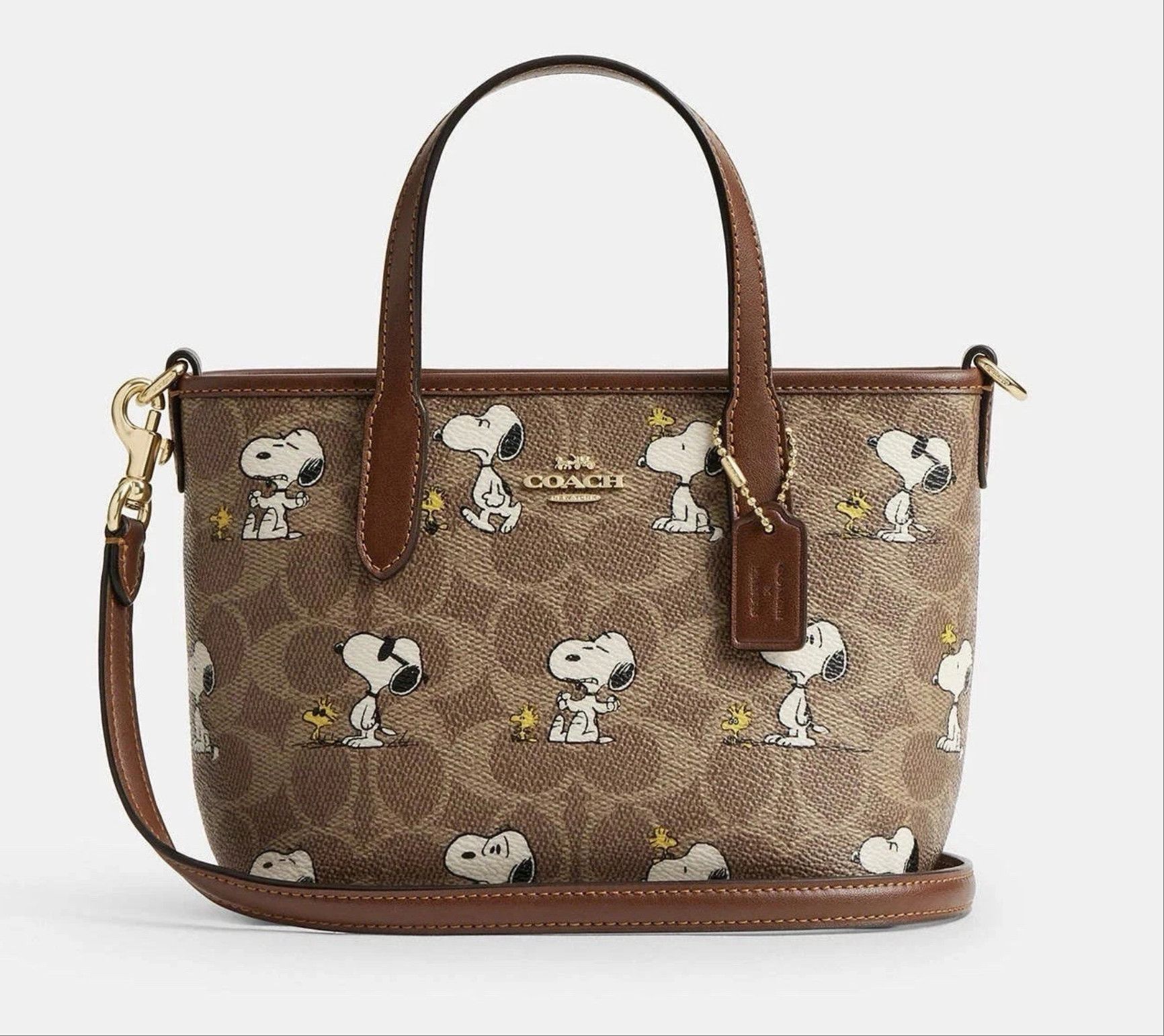 Coach Peanuts City Mini Tote Bag With Snoopy Print CBS83 Size ONE SIZE - 8 Thumbnail
