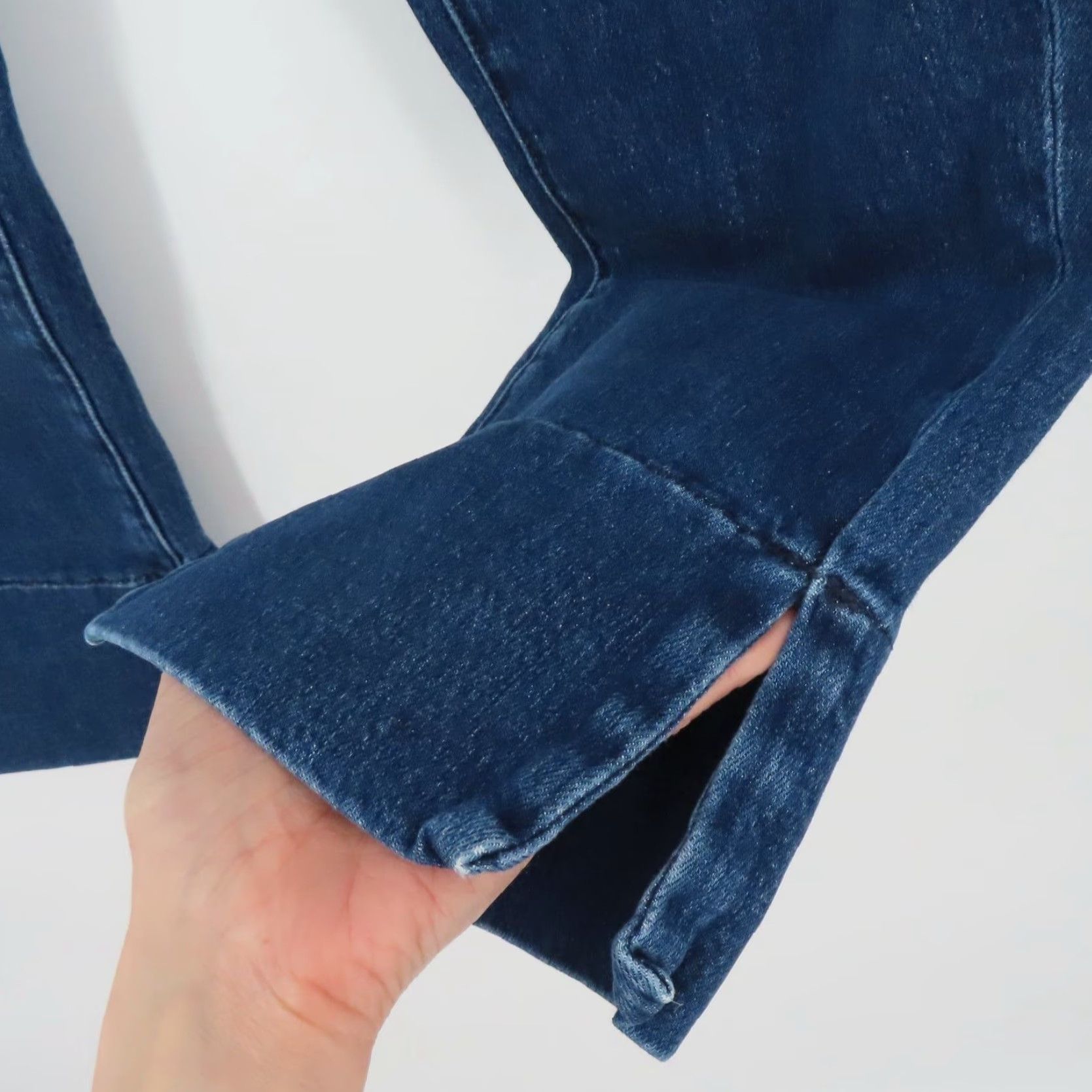 Frame Frame Women 27 Le Nouveau Straight Blue Wash Denim Jeans Ankle Hem Slits Cotton Size 27" / US 4 / IT 40 - 6 Thumbnail