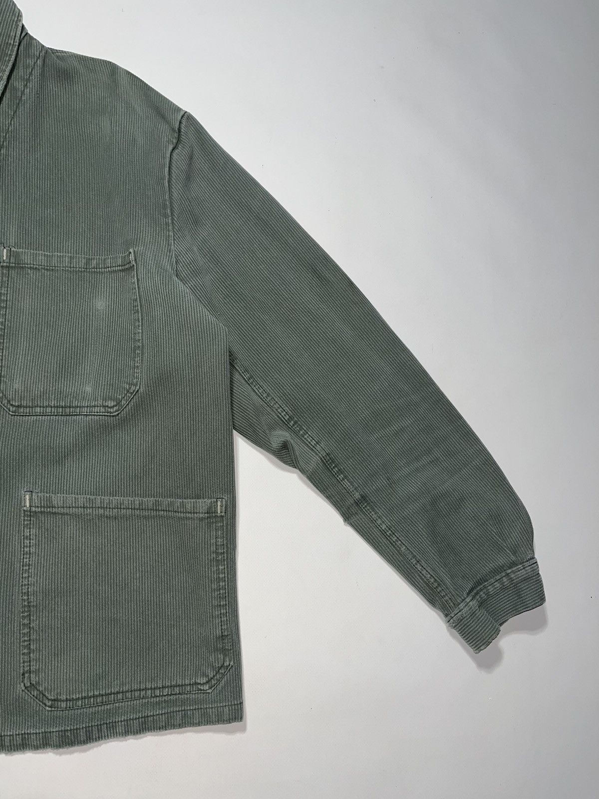Vintage Vintage 80’s French Workwear Chore Jacket Distressed Grunge Size US L / EU 52-54 / 3 - 7 Thumbnail