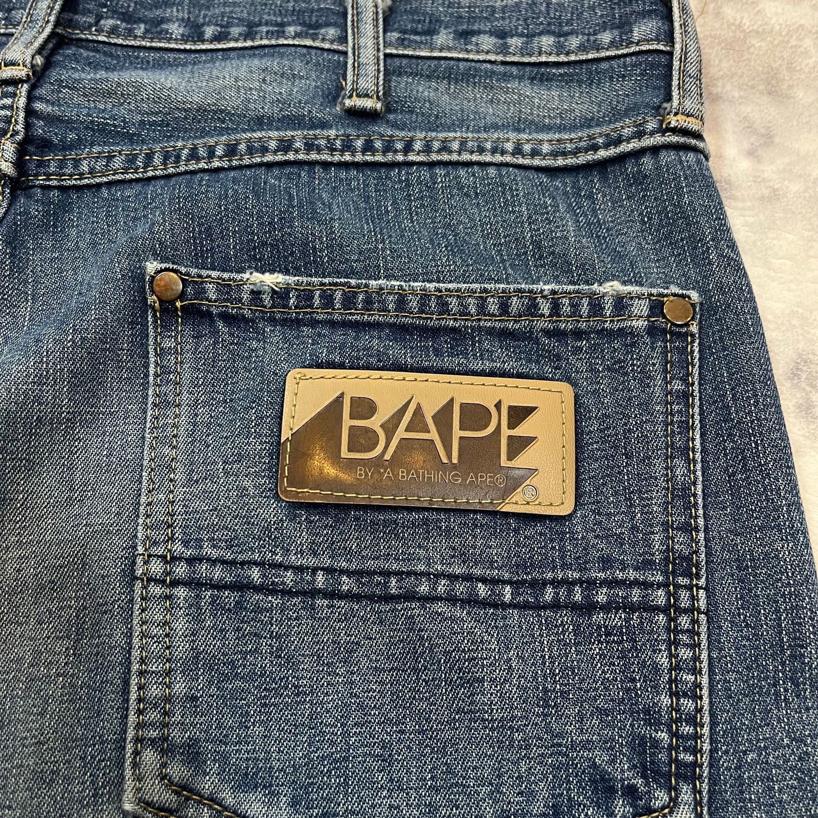 Bape × Nigo Authentic Bape 2000’s Baggy Crotch Star Jeans 30 Size US 30 / EU 46 - 5 Thumbnail