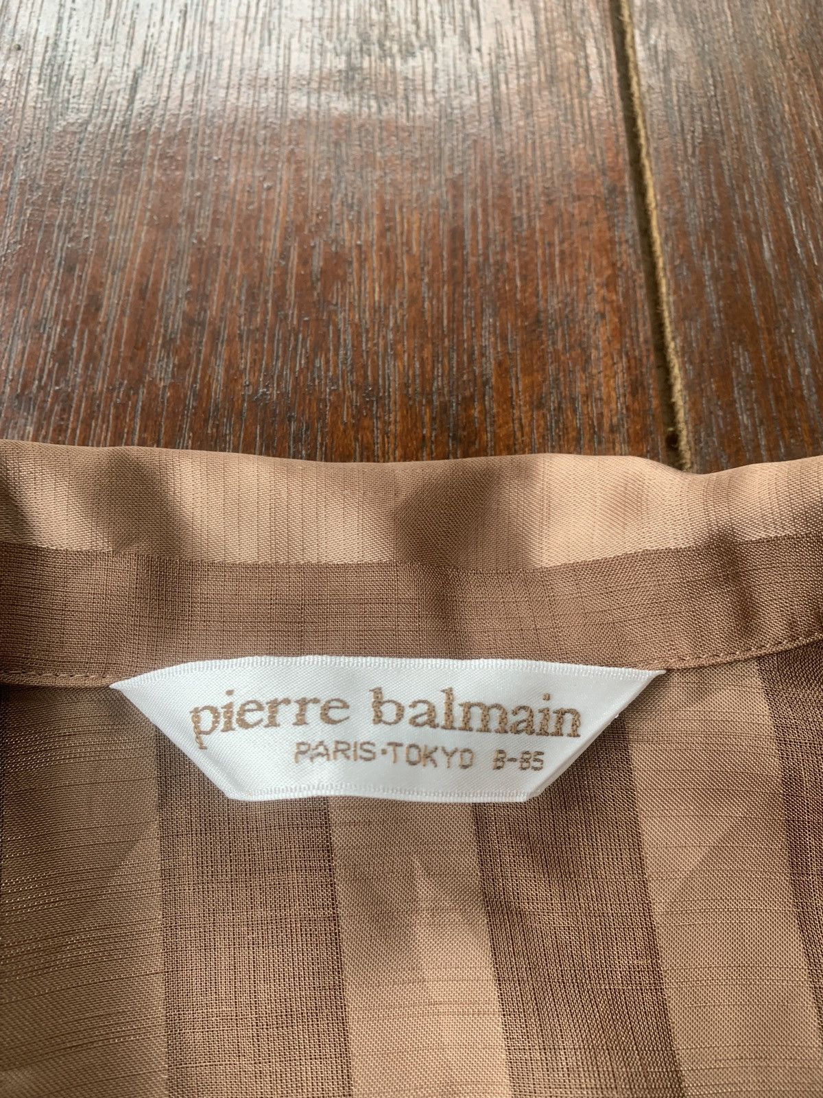 Designer × Pierre Balmain × Vintage Vintage Pierre Balmain Paris stripes silk blouse Size ONE SIZE - 3 Thumbnail