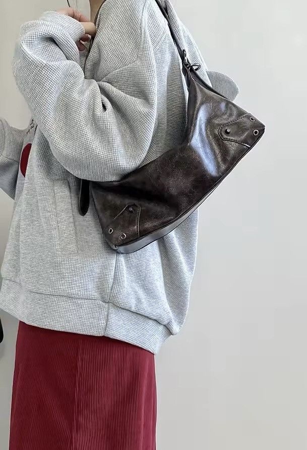 Japanese Brand Retro Style PU Leather Small Shoulder Bag Size ONE SIZE - 4 Thumbnail