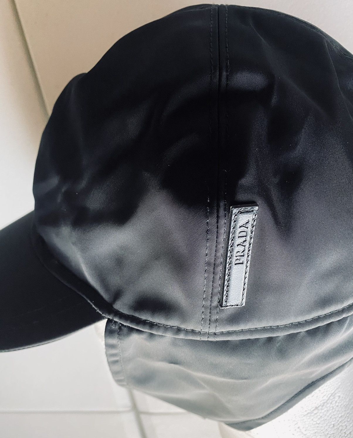 Prada Prada 🇮🇹 black techno logo insulated trapper cap M NWT Size ONE SIZE - 11 Thumbnail