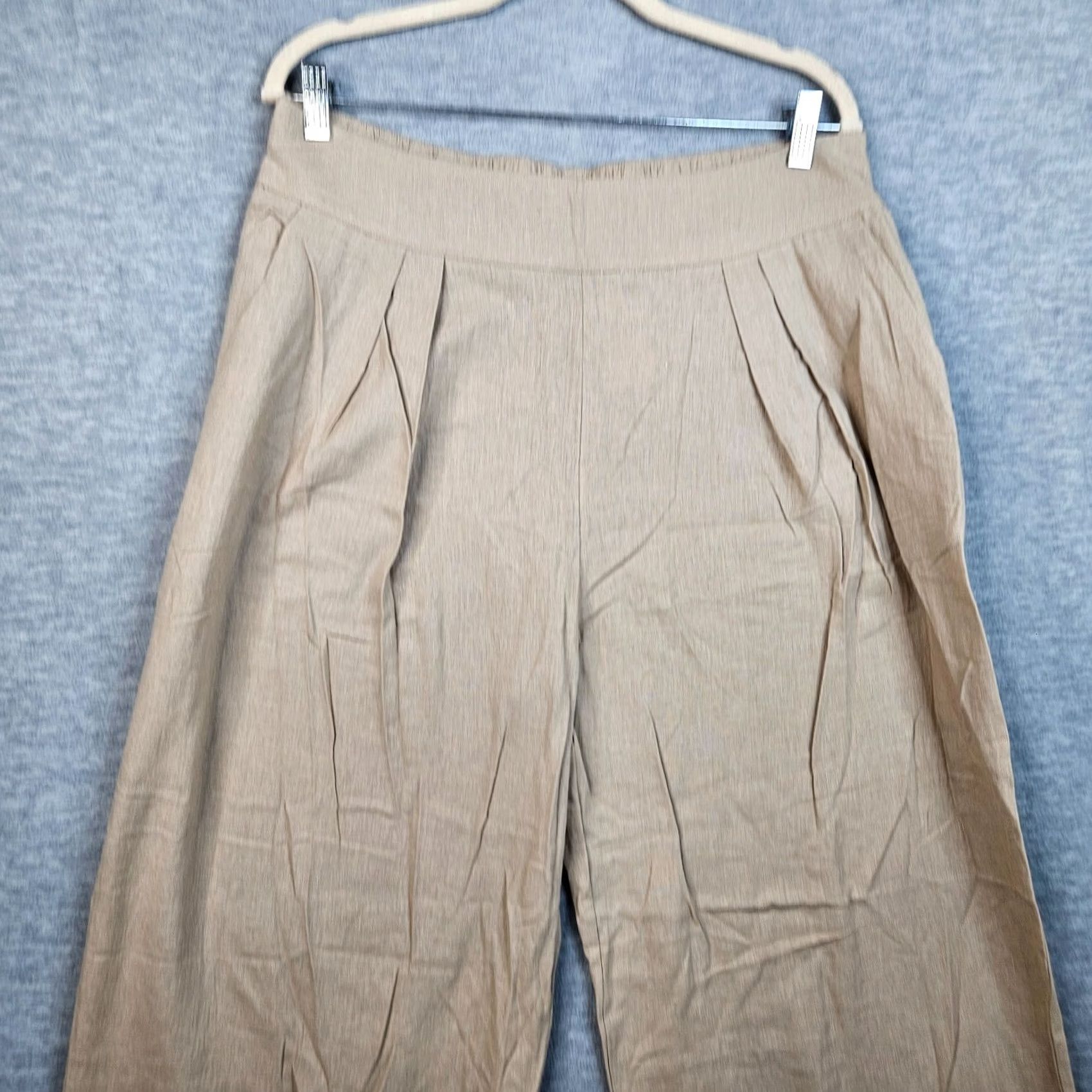 Abercrombie & Fitch Abercrombie & Fitch Women's Linen Cotton Blend Wide Leg Pleated Pants L NEW Size 36" / US 14 / IT 50 - 4 Thumbnail