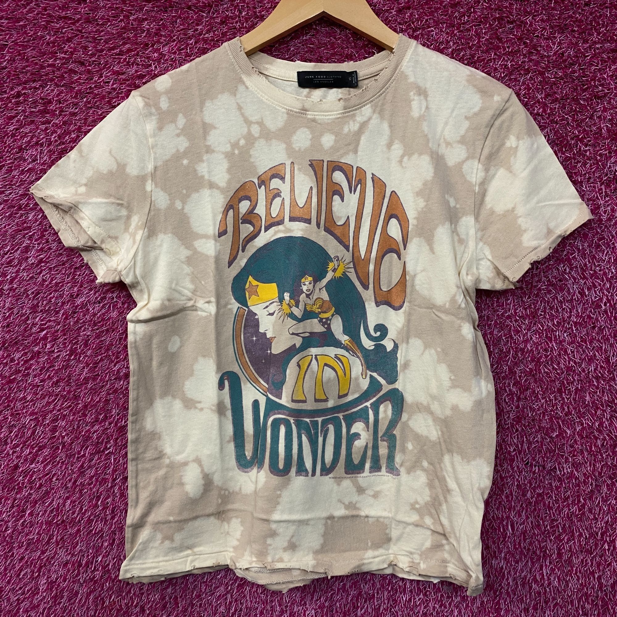 Junk Food Junk Food Clothing Wonder Woman Believe in Wonder Tie-Dye T- Size US XS / EU 42 / 0 - 1 Thumbnail