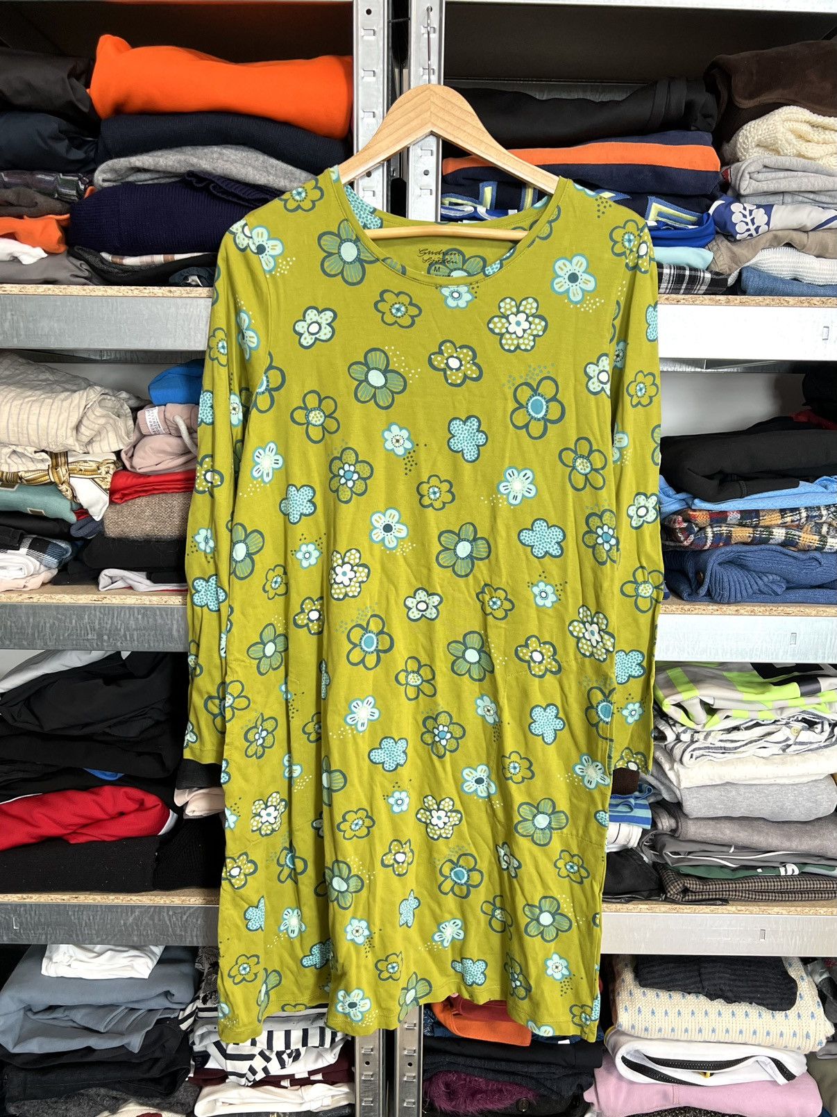 Designer Gudrun Sjoden Floral Print Long Sleeve Dress Women’s Sjöden Size M / US 6-8 / IT 42-44 - 1 Thumbnail