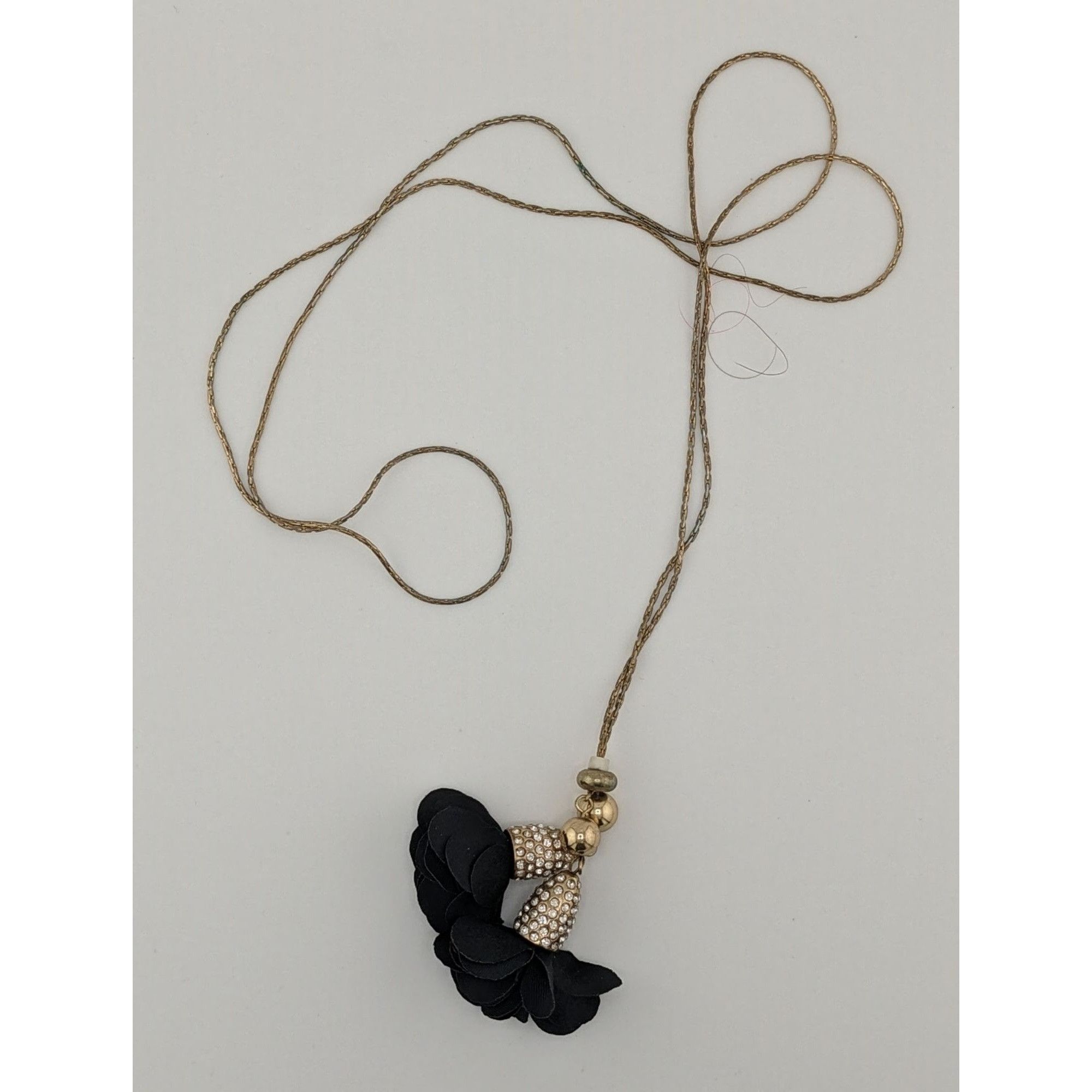 I.N.C INC International Concepts Floral Rhinestone Lariat Necklace Size ONE SIZE - 5 Thumbnail