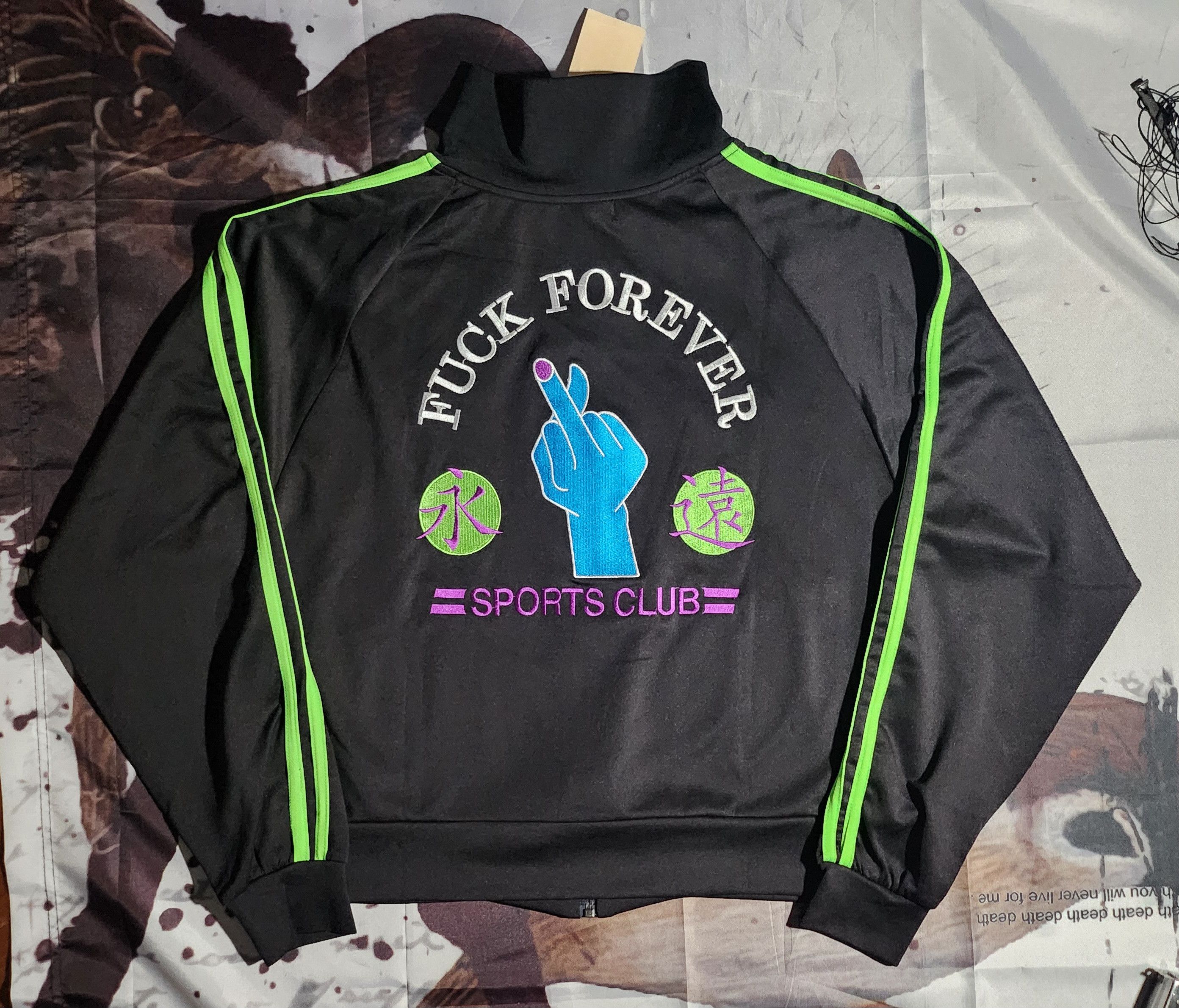 99%IS- 99%is- Fuck Forever Sports Club Jacket - Size 2 Size US M / EU 48-50 / 2 - 2 Thumbnail