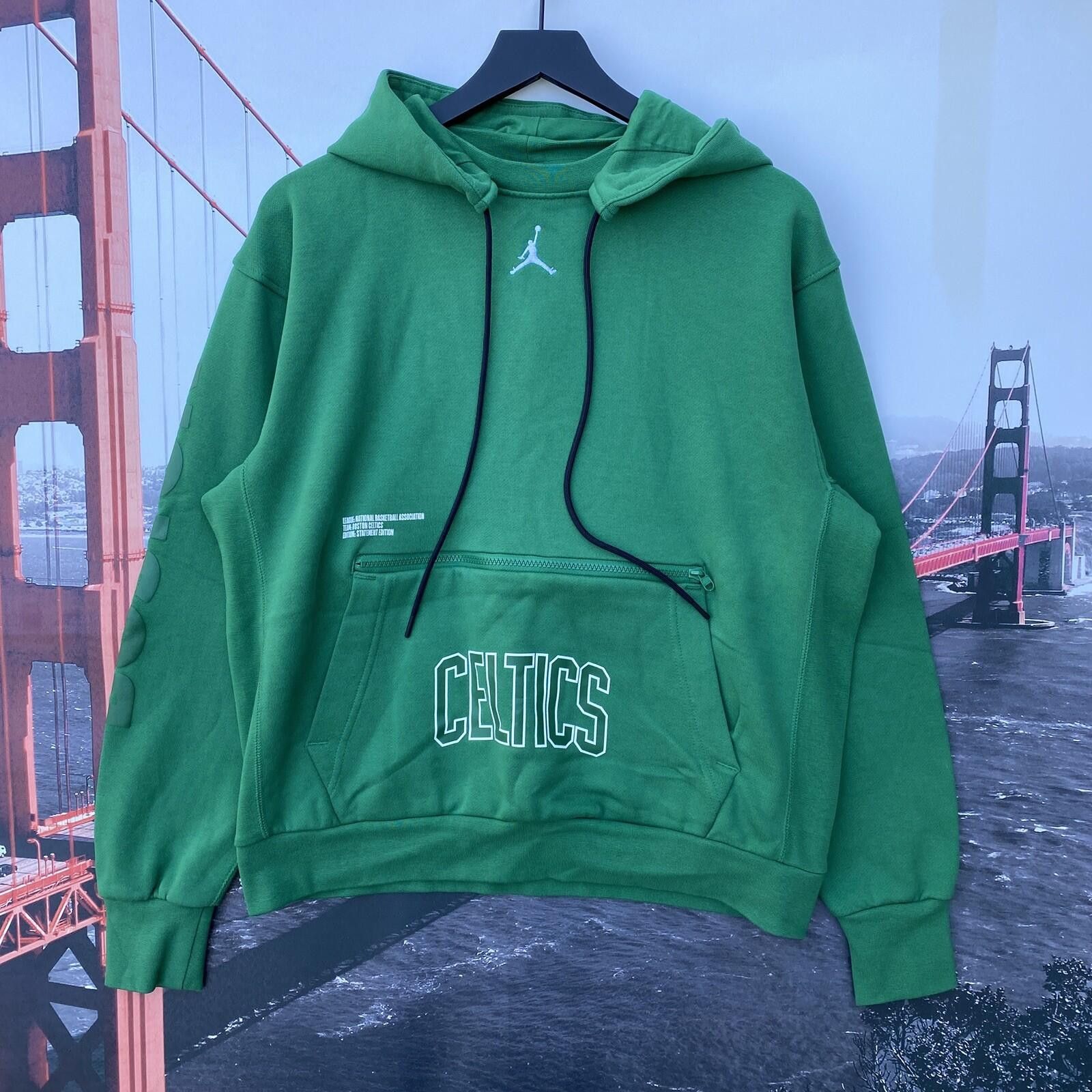 Nike Jordan NBA Boston Celtics Hoodie Men Size M Green Statement Size ONE SIZE - 1 Thumbnail