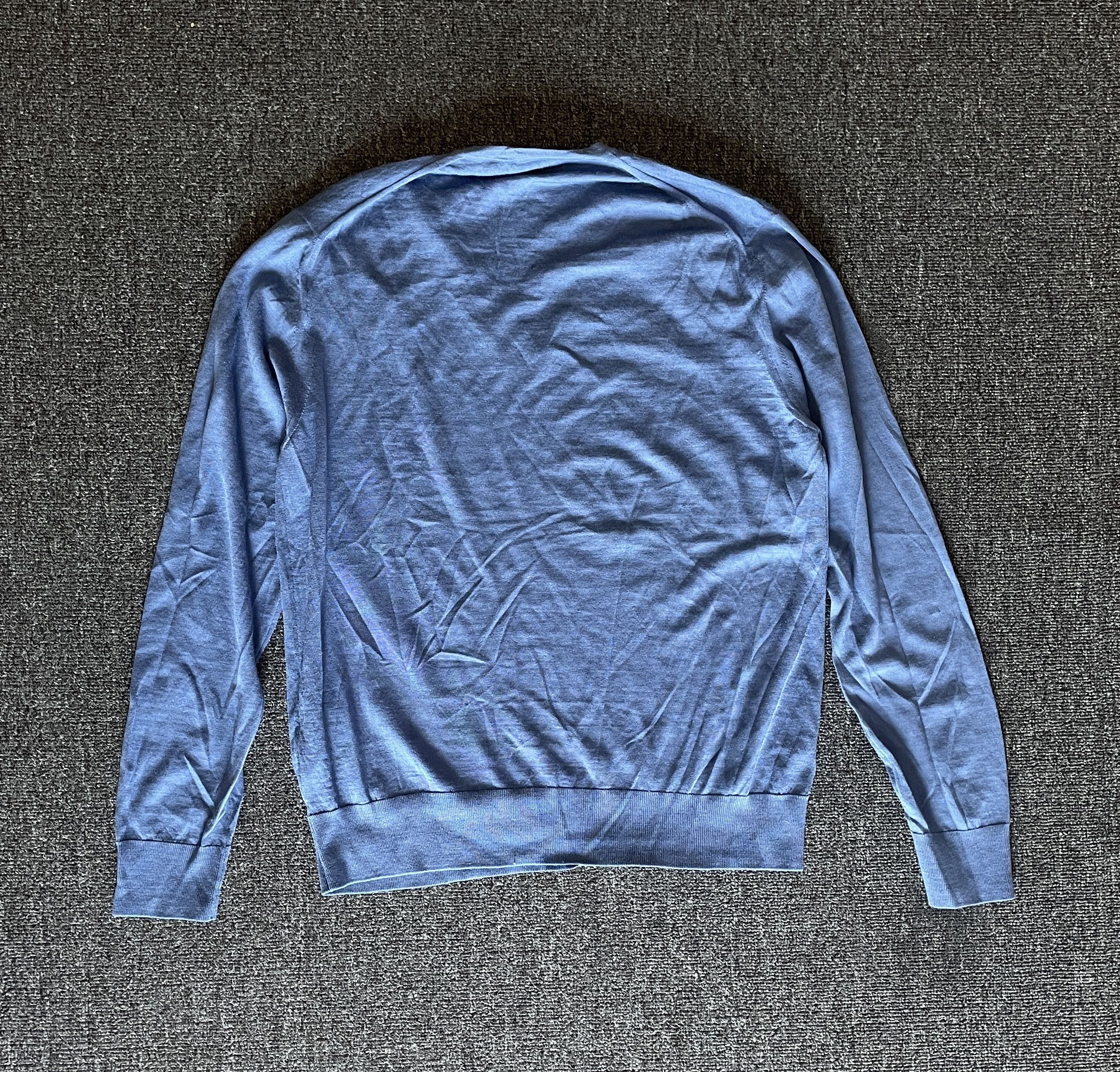 Prada Prada Blue V-Neck Wool Sweater Size 48/M Size US M / EU 48-50 / 2 - 4 Thumbnail