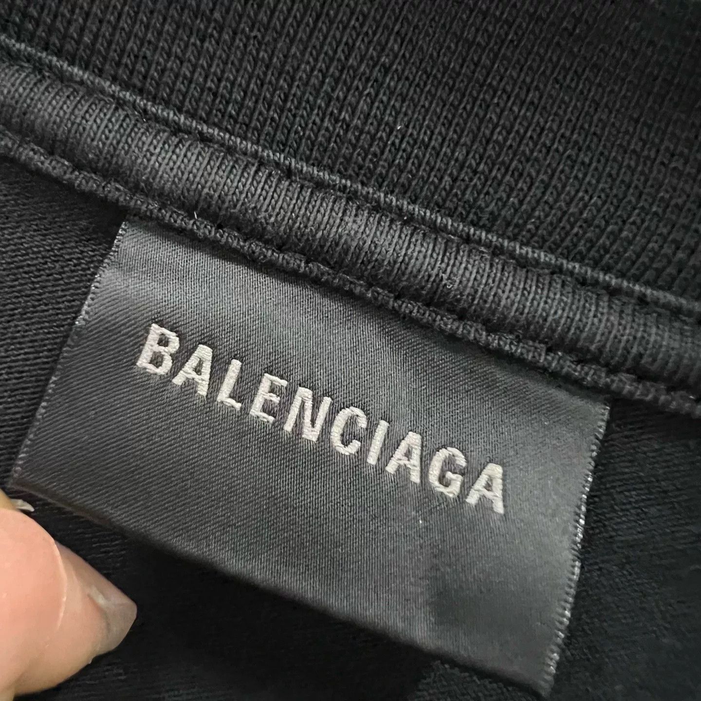 Balenciaga Balenciaga Black Printed Letter T-Shirt Size US XL / EU 56 / 4 - 3 Thumbnail