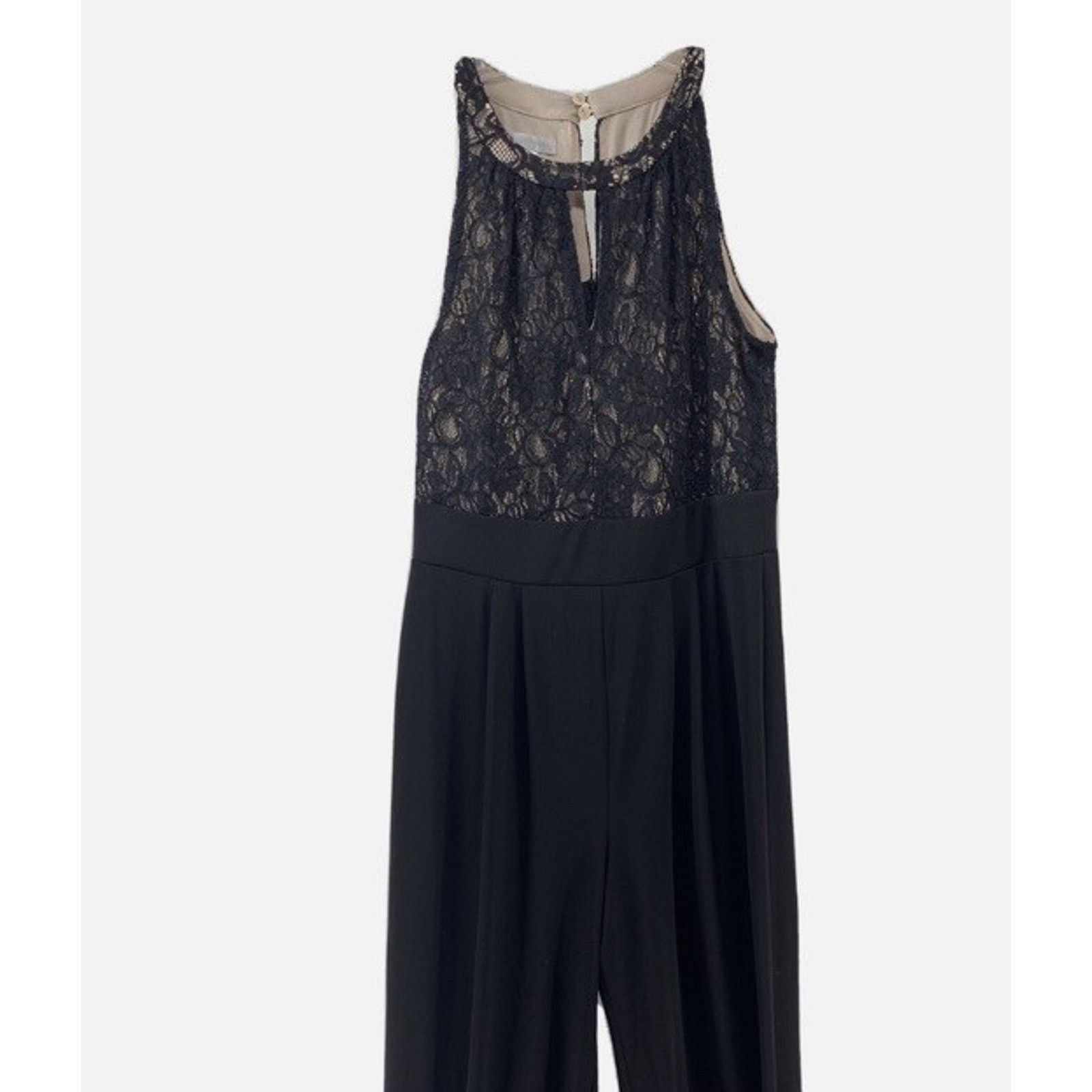 MAGGY LONDON NWT Maggoy London Times Jumpsuit Black Romper Women’s XL 249 Size 38" / US 16 / IT 52 - 1 Thumbnail