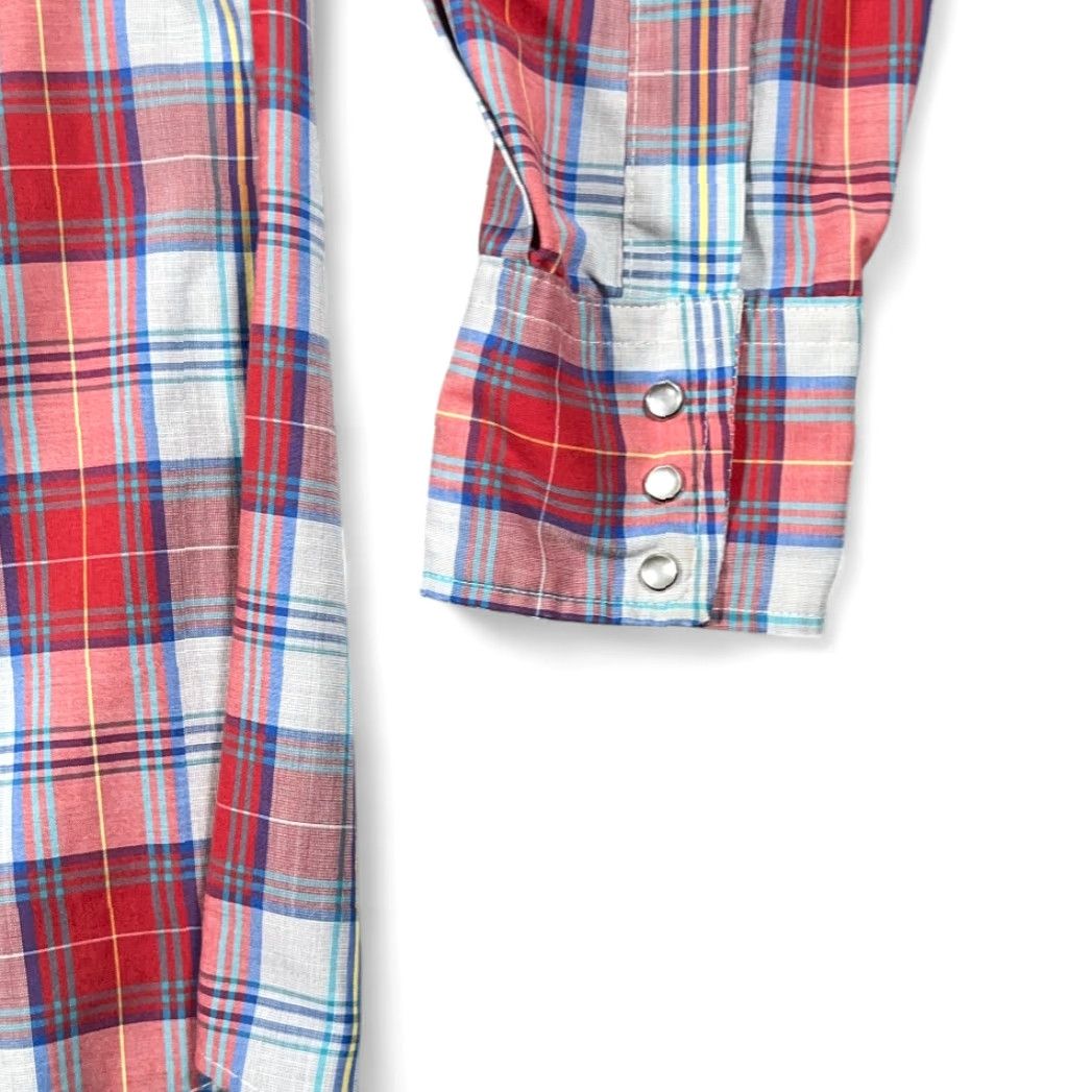 Vintage VINTAGE Open Range Western Shirt XL Adult Red Plaid Pearl Snap 90s Shirt Mens Size US XL / EU 56 / 4 - 7 Thumbnail