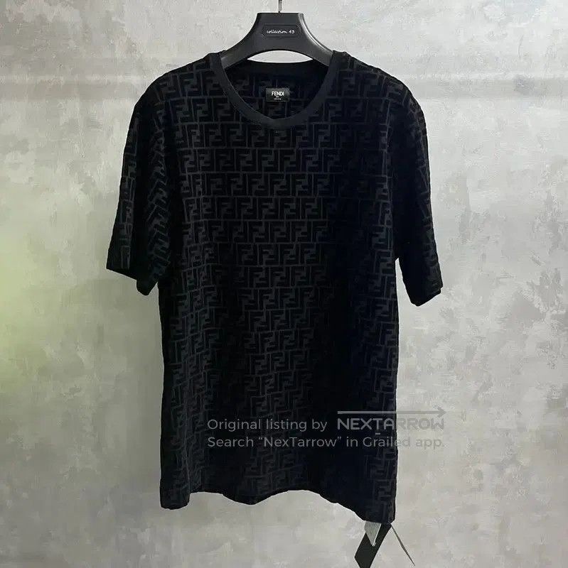 Fendi Fendi Black Cotton Men's T-Shirt Size L . Size US L / EU 52-54 / 3 - 1 Thumbnail