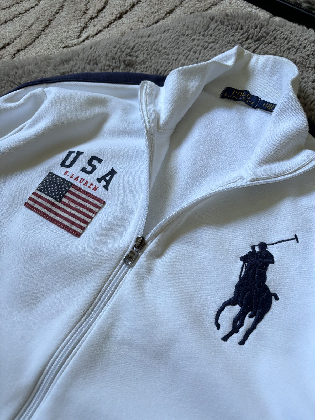 Polo Ralph Lauren × Ralph Lauren Polo Ralph Lauren Chief Keef zip sweater USA Print Size US L / EU 52-54 / 3 - 7 Thumbnail