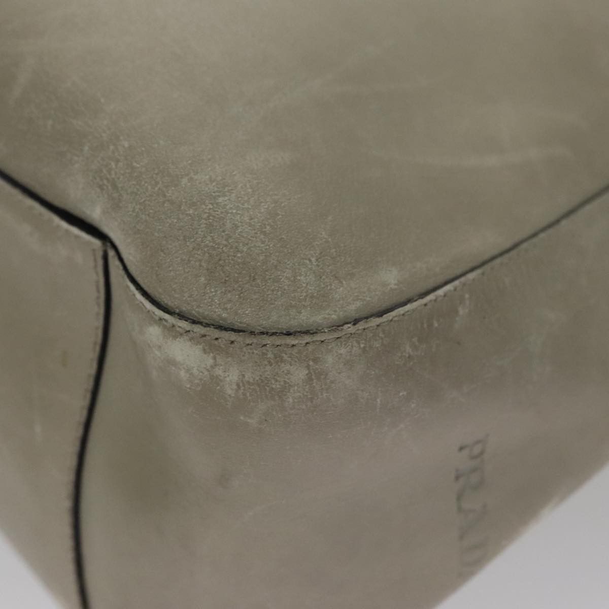 Prada PRADA Shoulder Bag Leather Plastic Gray Dark Brown Size ONE SIZE - 14 Thumbnail