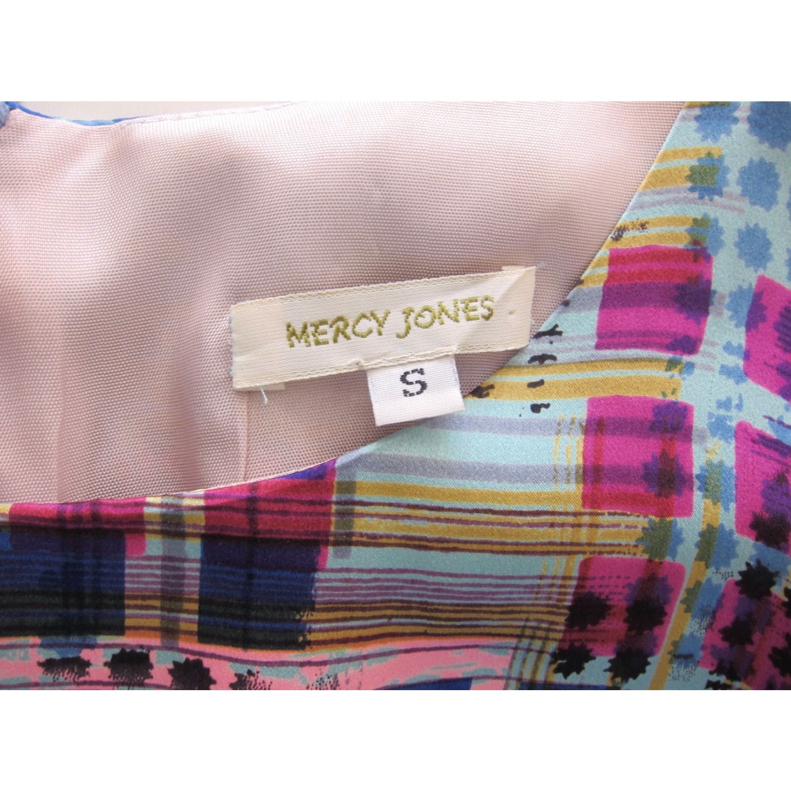 Pinko Mercy Jones 100% Rayon Pink Blue Plaid Sleeveless Sheath Tank Dress Small Size S / US 4 / IT 40 - 4 Thumbnail