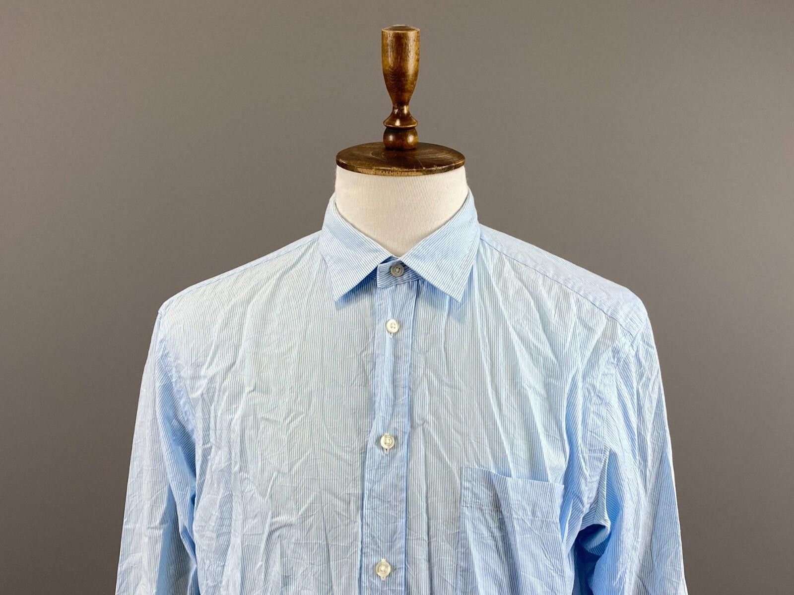 Ermenegildo Zegna Z Zegna Sport Blue Stripe Button Down Shirt Size XL Size US XL / EU 56 / 4 - 2 Thumbnail